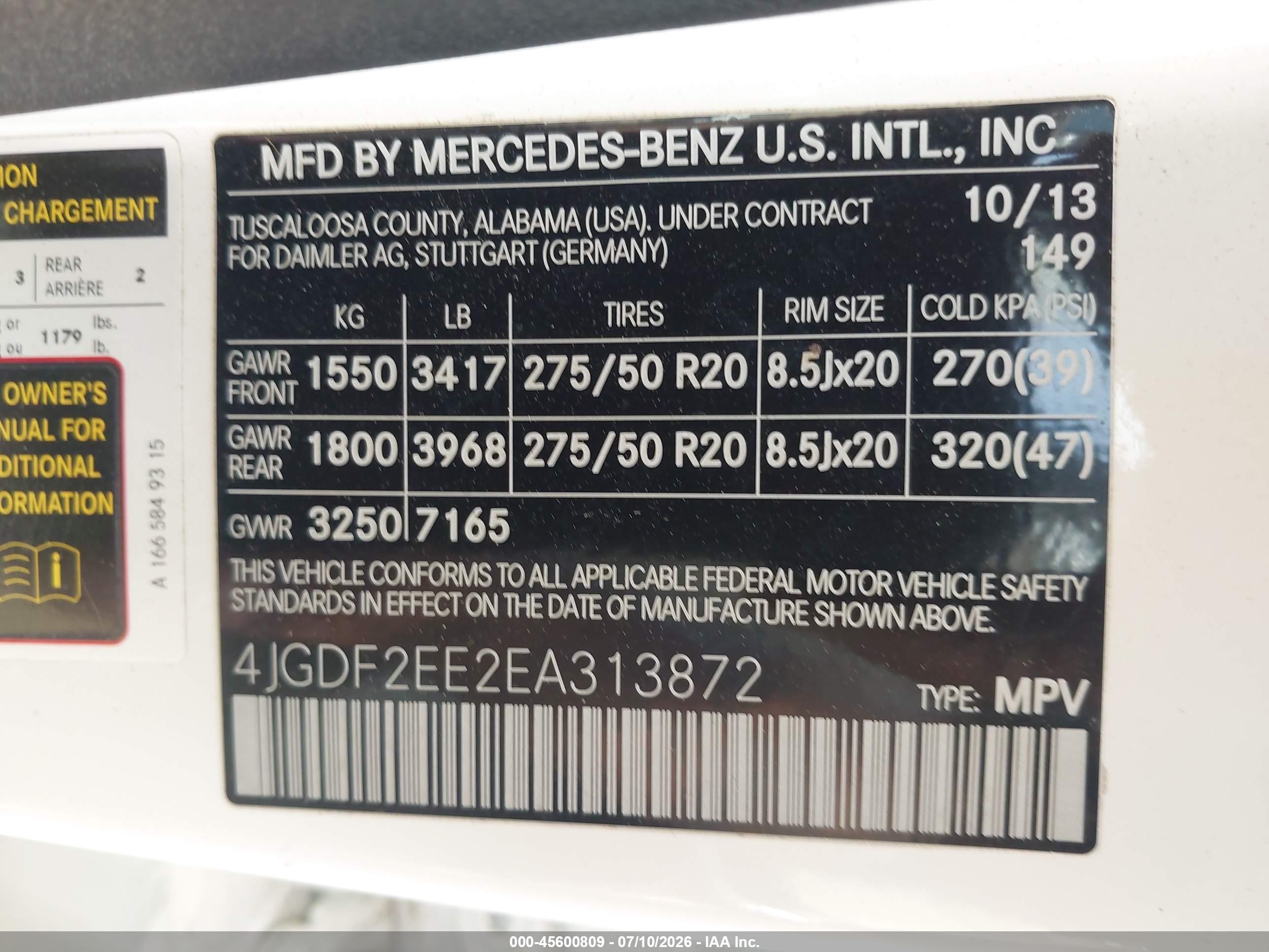 2014 Mercedes-benz Gl 350 Bluetec 4matic Белый vin: 4JGDF2EE2EA313872