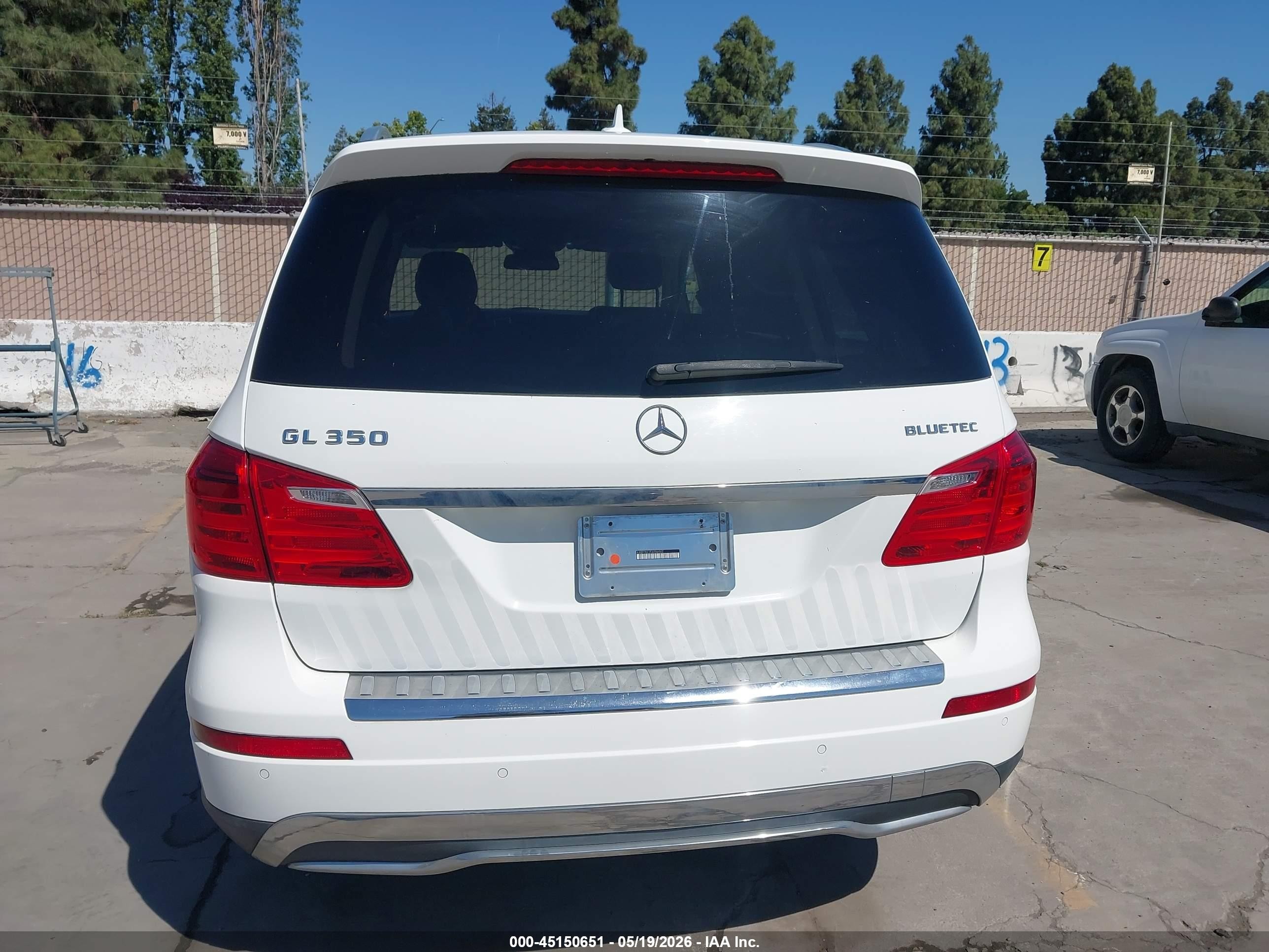 2015 Mercedes-benz Gl 350 Bluetec 4matic White vin: 4JGDF2EE2FA550962