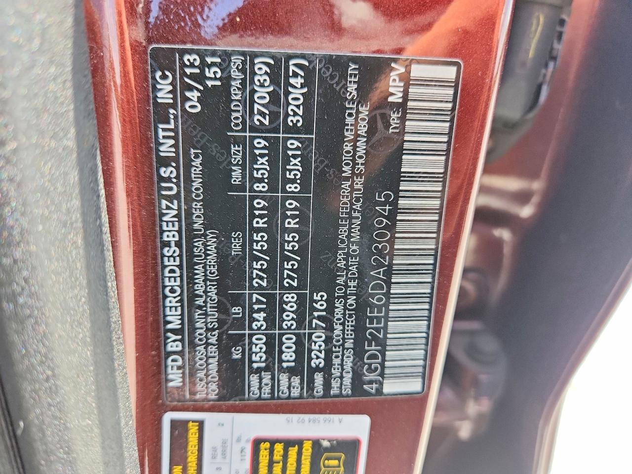 2013 Mercedes-benz Gl 350 Bluetec Maroon vin: 4JGDF2EE6DA230945
