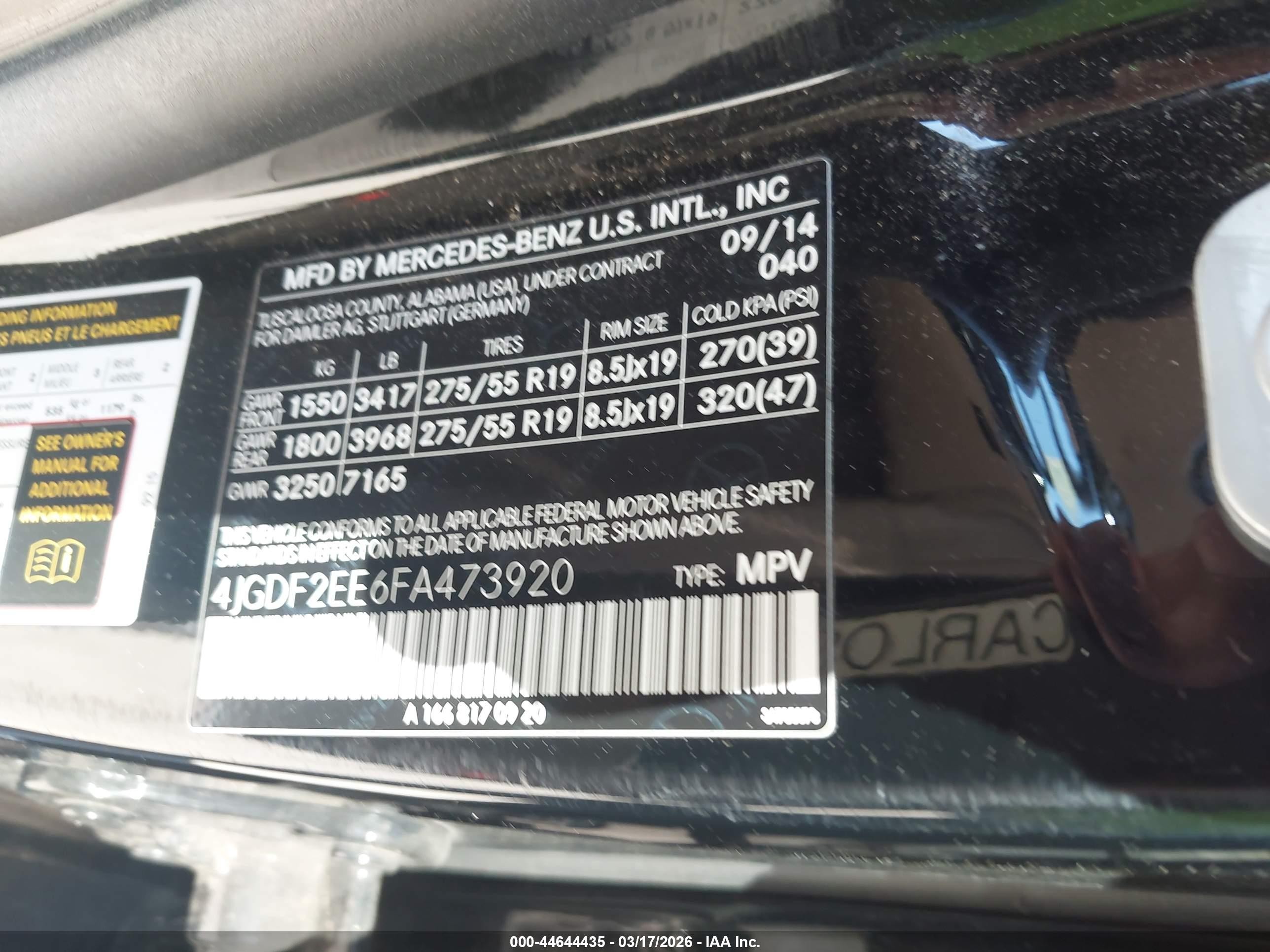 2015 Mercedes-benz Gl 350 Bluetec 4matic Black vin: 4JGDF2EE6FA473920
