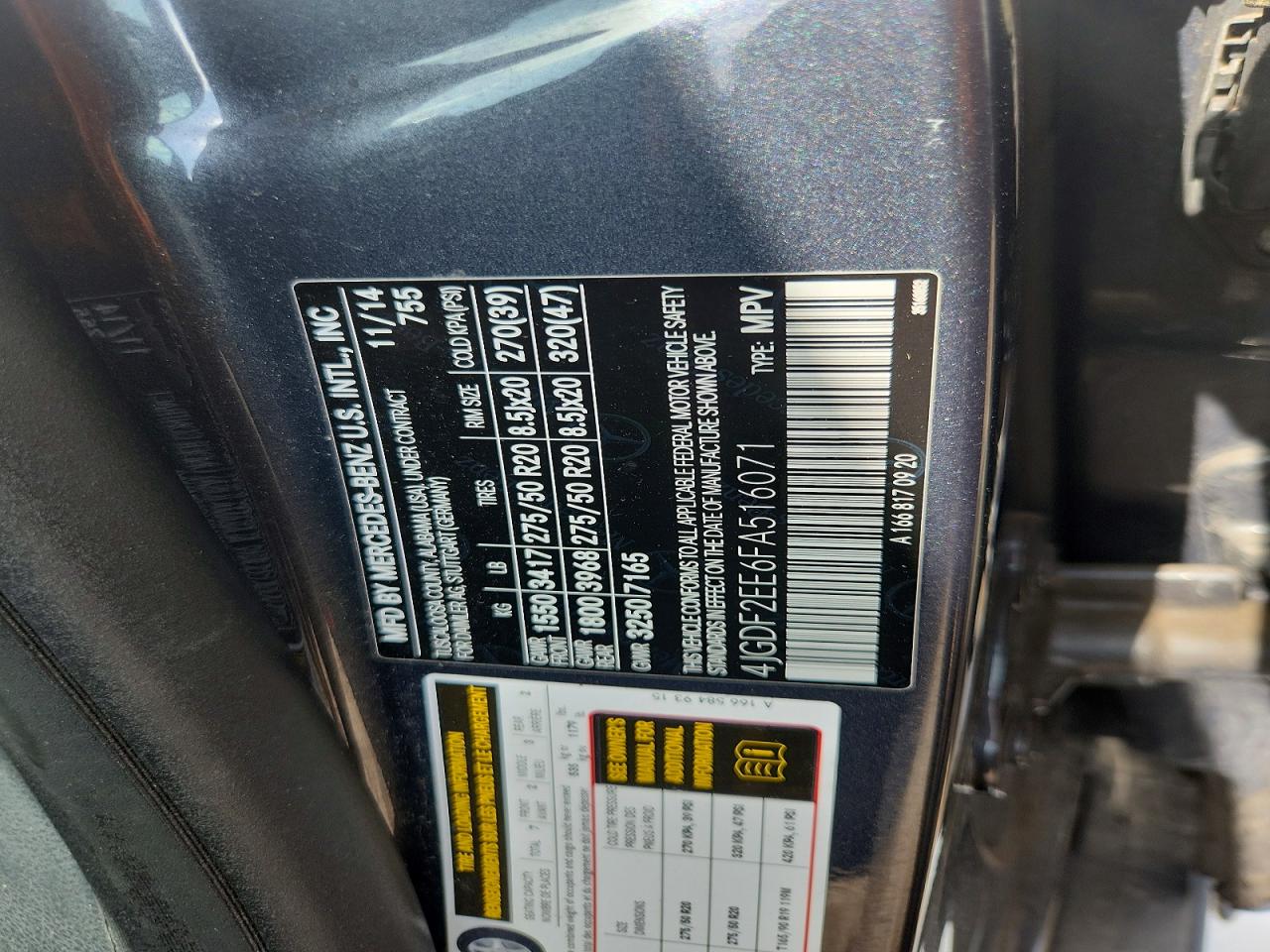 2015 Mercedes-benz Gl 350 Bluetec Gray vin: 4JGDF2EE6FA516071