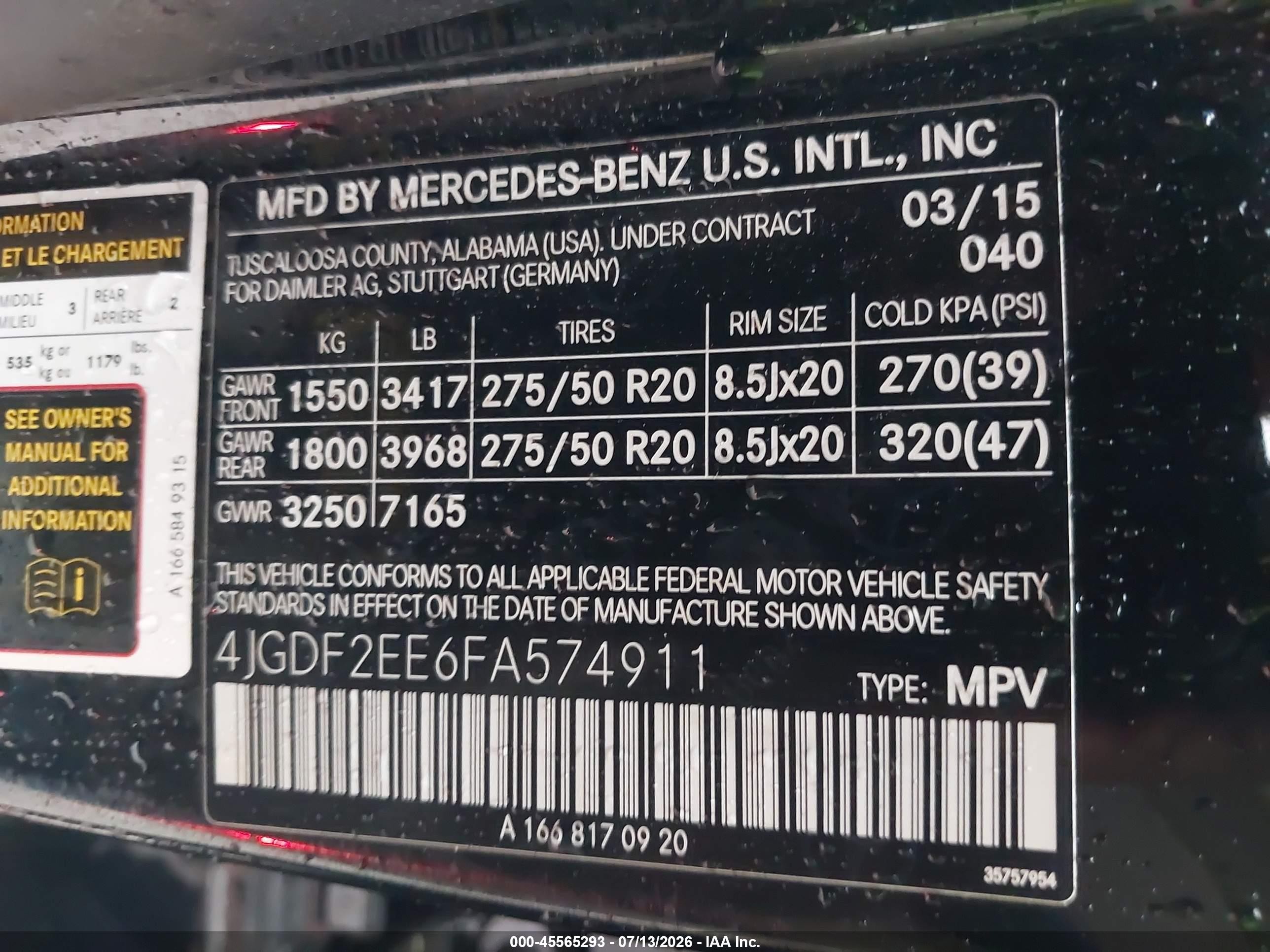 2015 Mercedes-benz Gl 350 Bluetec 4matic Black vin: 4JGDF2EE6FA574911