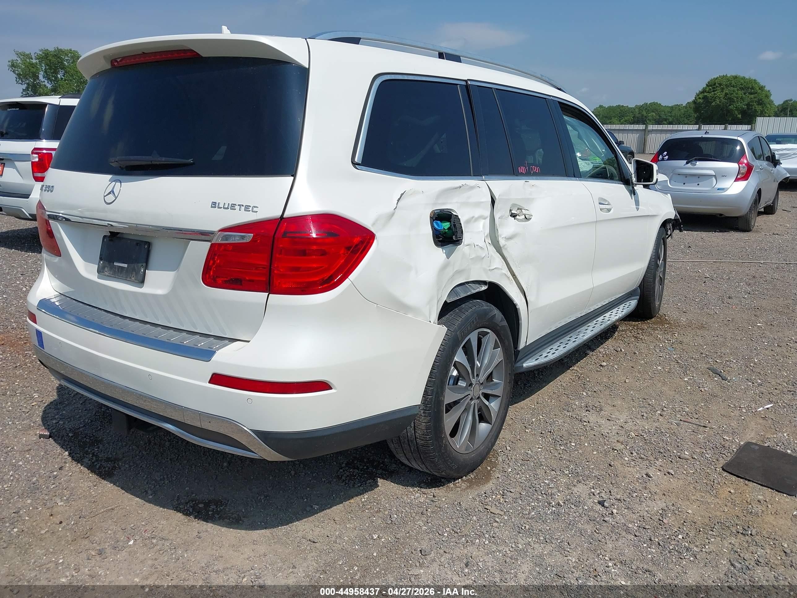 2015 Mercedes-benz Gl 350 Bluetec 4matic White vin: 4JGDF2EE6FA584919