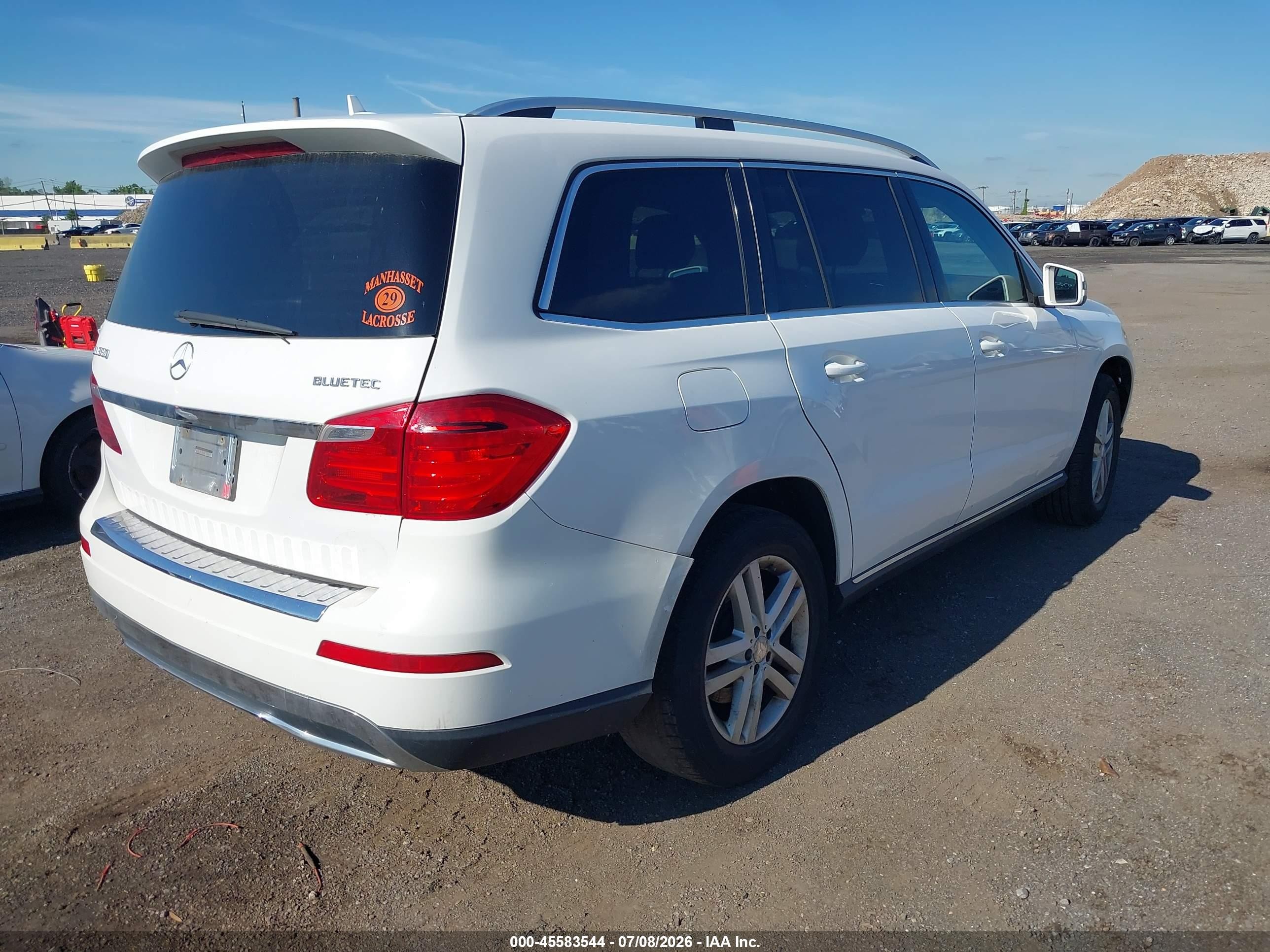 2014 Mercedes-benz Gl 350 Bluetec 4matic White vin: 4JGDF2EE8EA282661