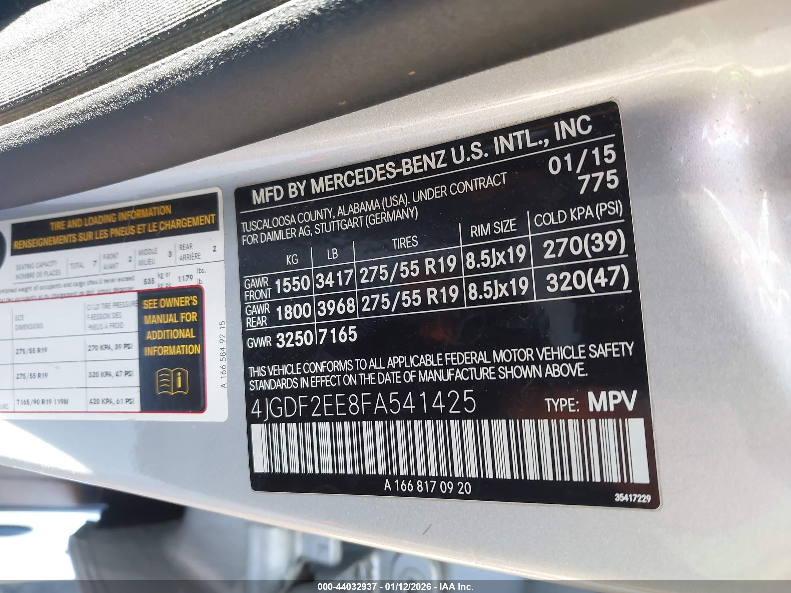 2015 Mercedes-benz Gl 350 Bluetec 4matic Silver vin: 4JGDF2EE8FA541425