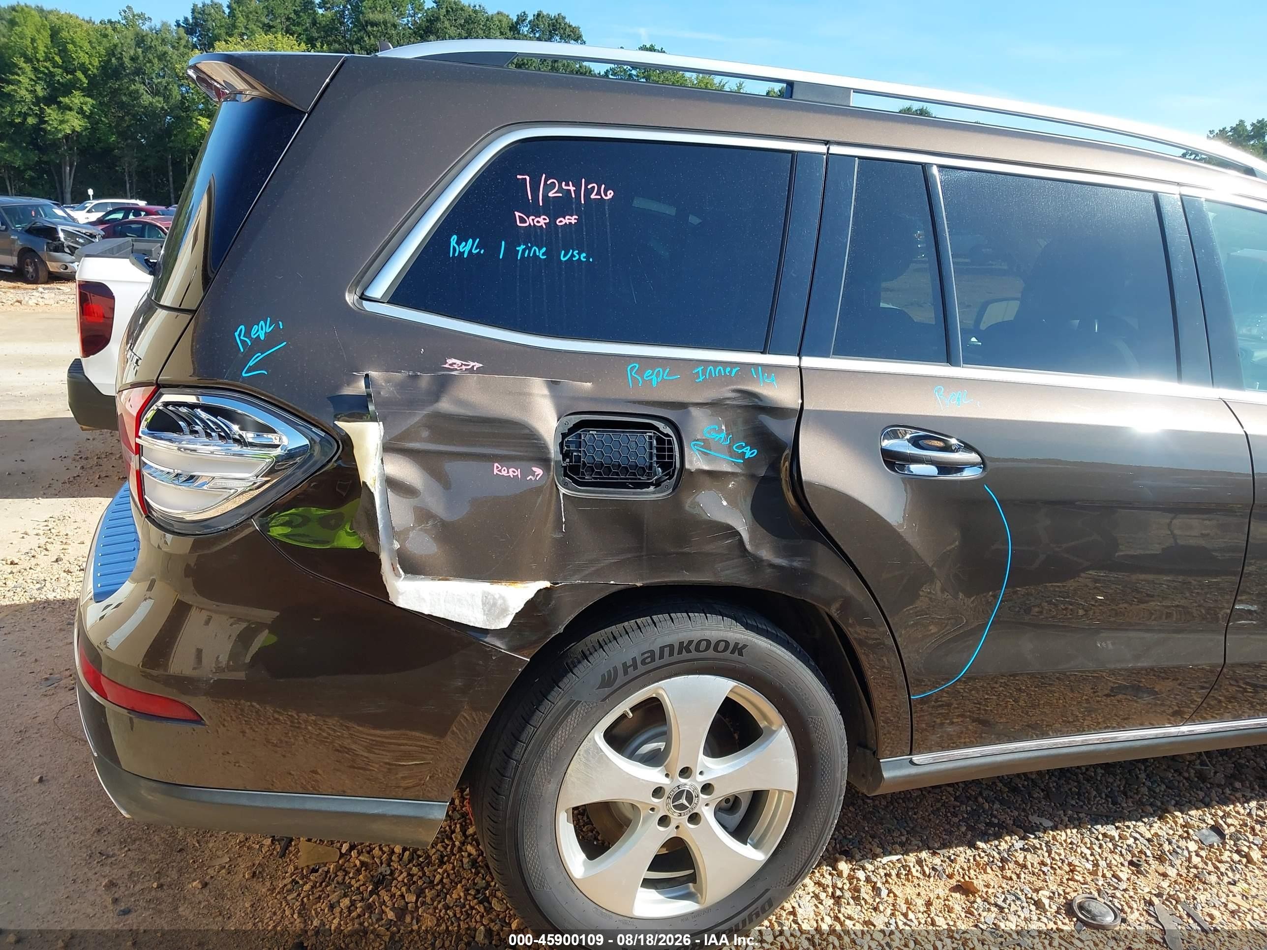 2017 Mercedes-benz Gls 450 4matic Brown vin: 4JGDF6EE0HA978894
