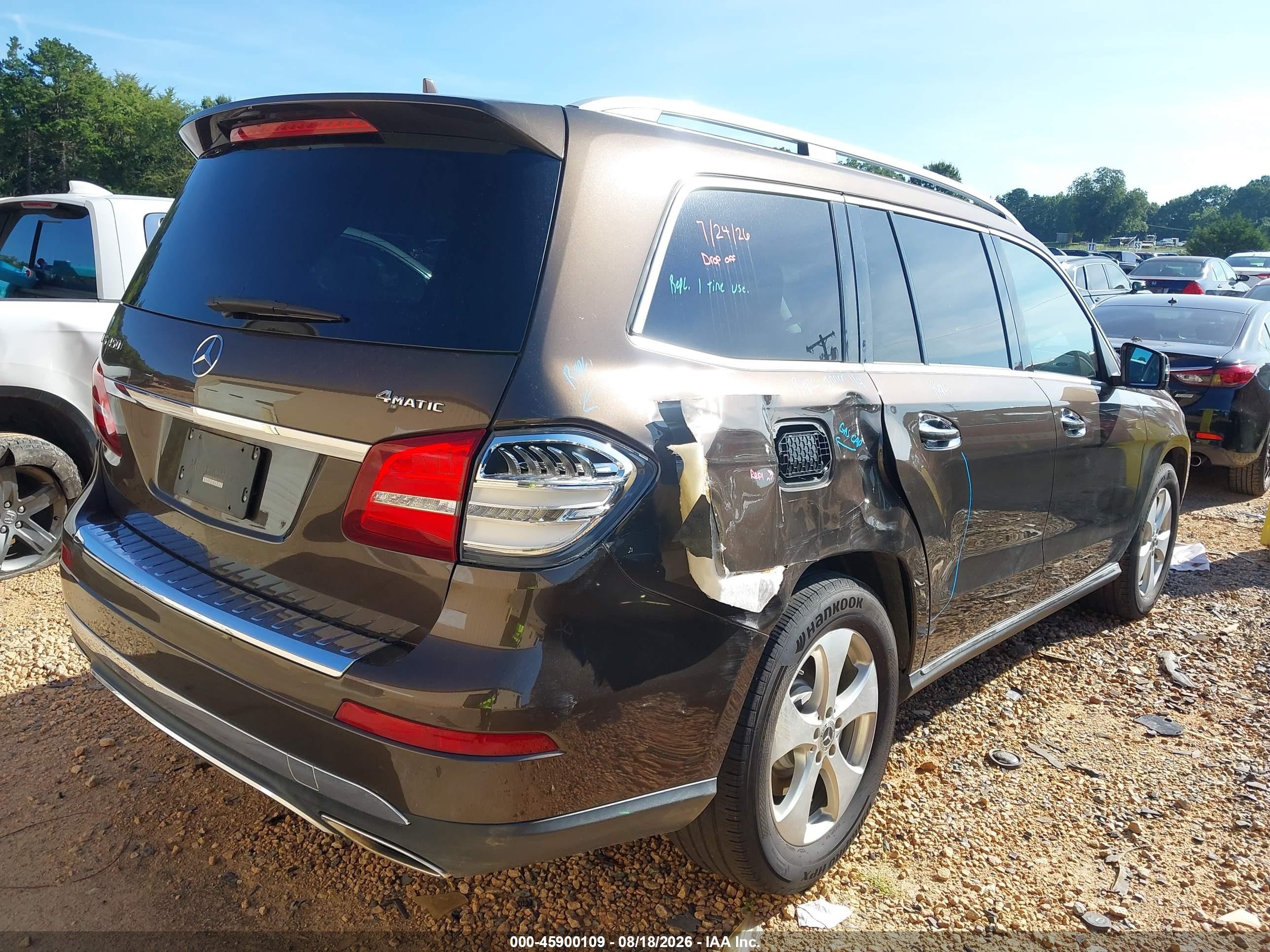 2017 Mercedes-benz Gls 450 4matic Brown vin: 4JGDF6EE0HA978894