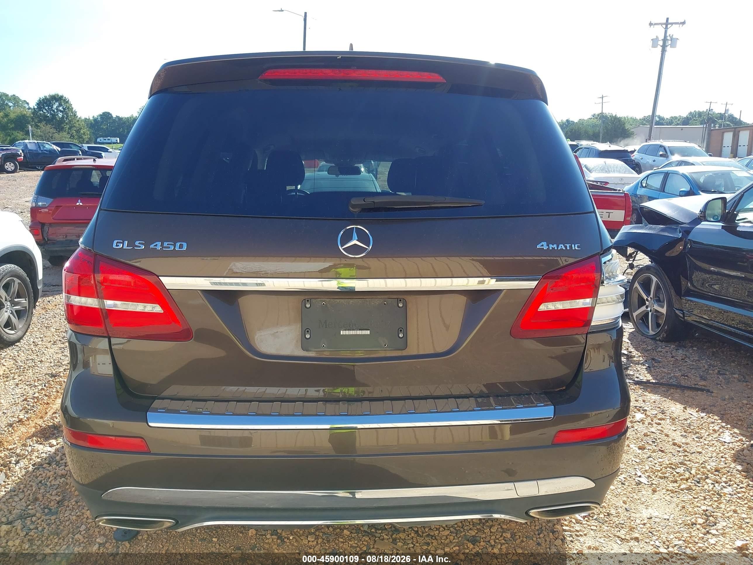 2017 Mercedes-benz Gls 450 4matic Brown vin: 4JGDF6EE0HA978894