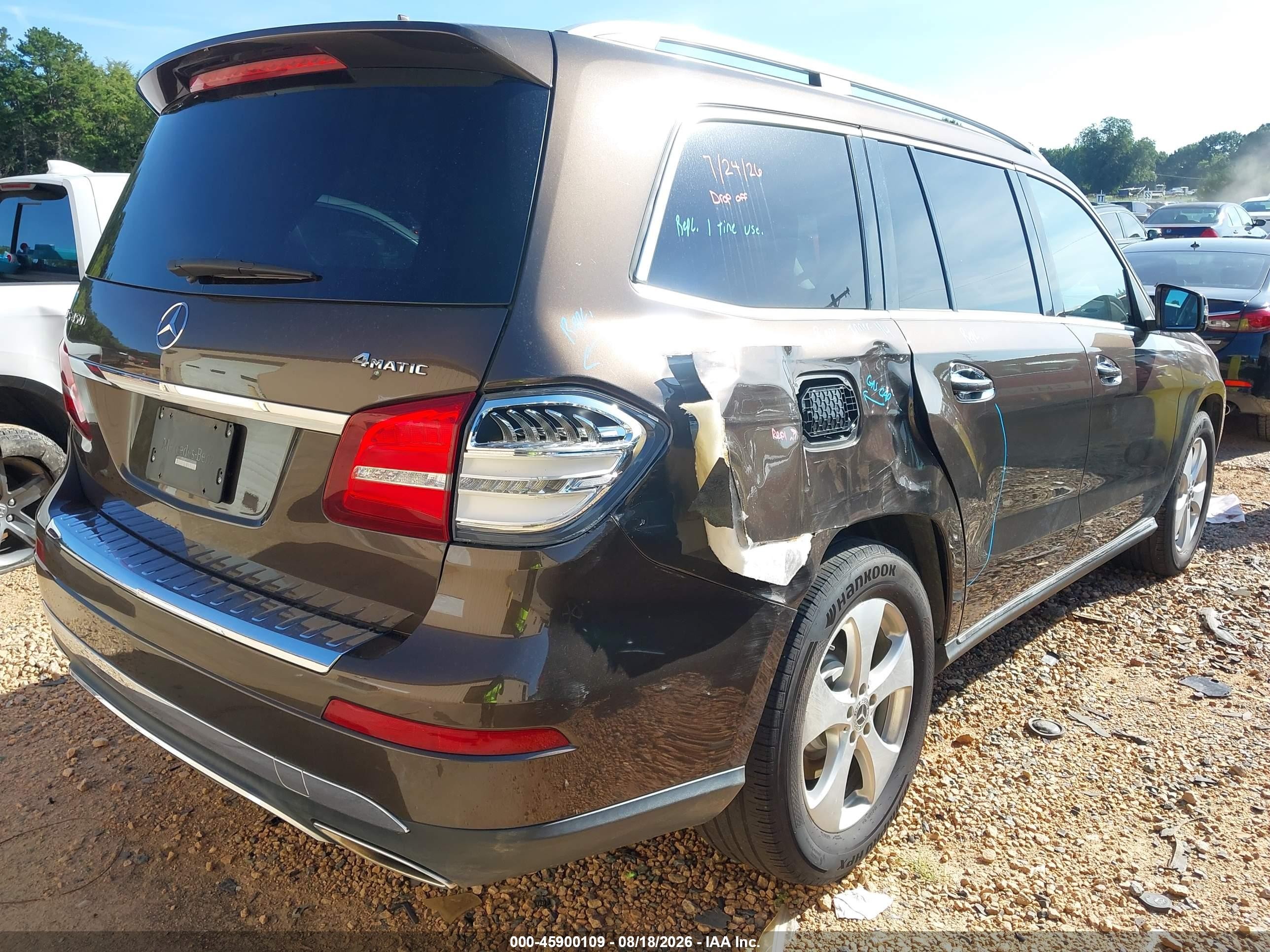 2017 Mercedes-benz Gls 450 4matic Brown vin: 4JGDF6EE0HA978894