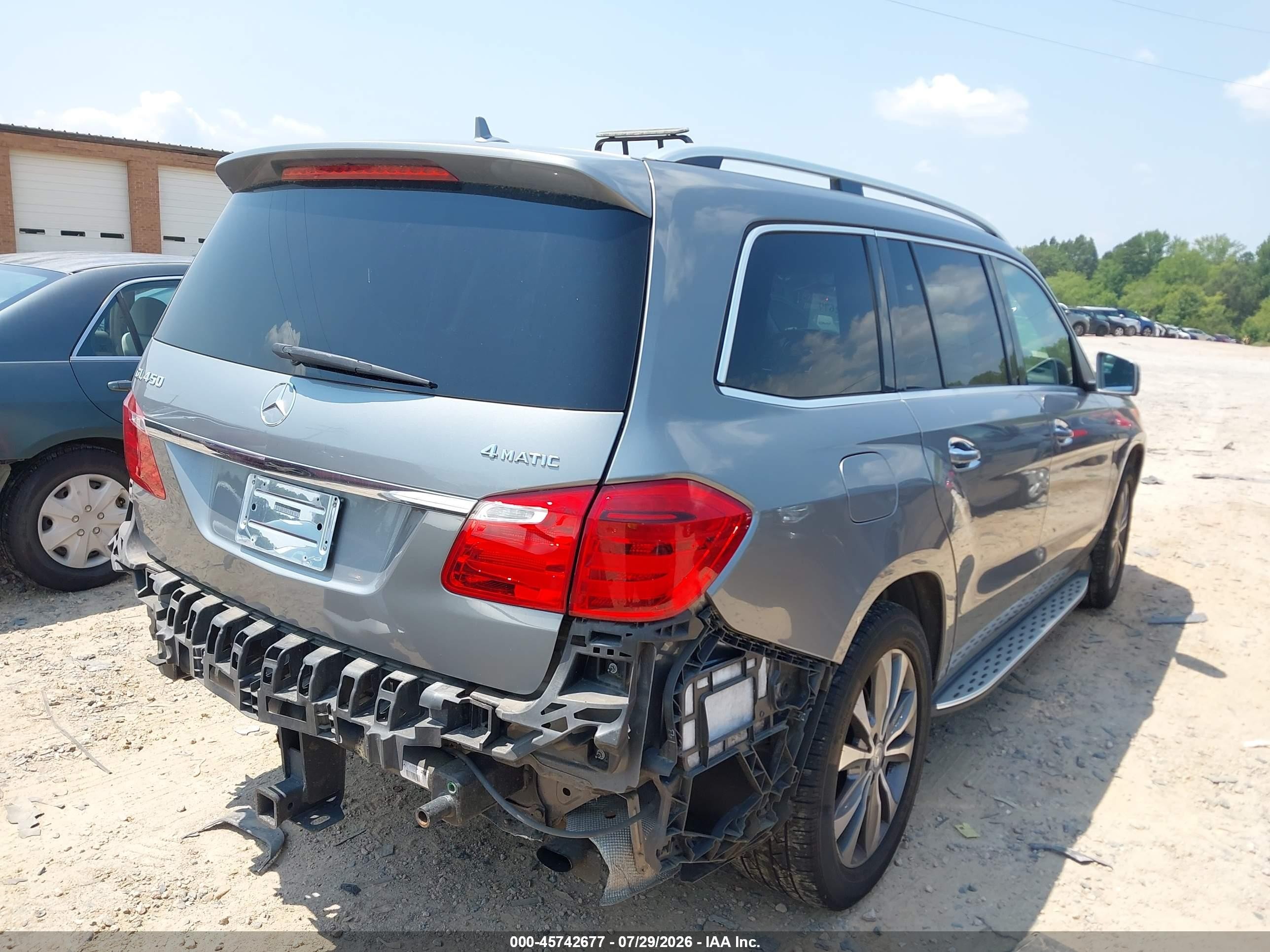 2015 Mercedes-benz Gl 450 4matic Silver vin: 4JGDF6EE1FA512047
