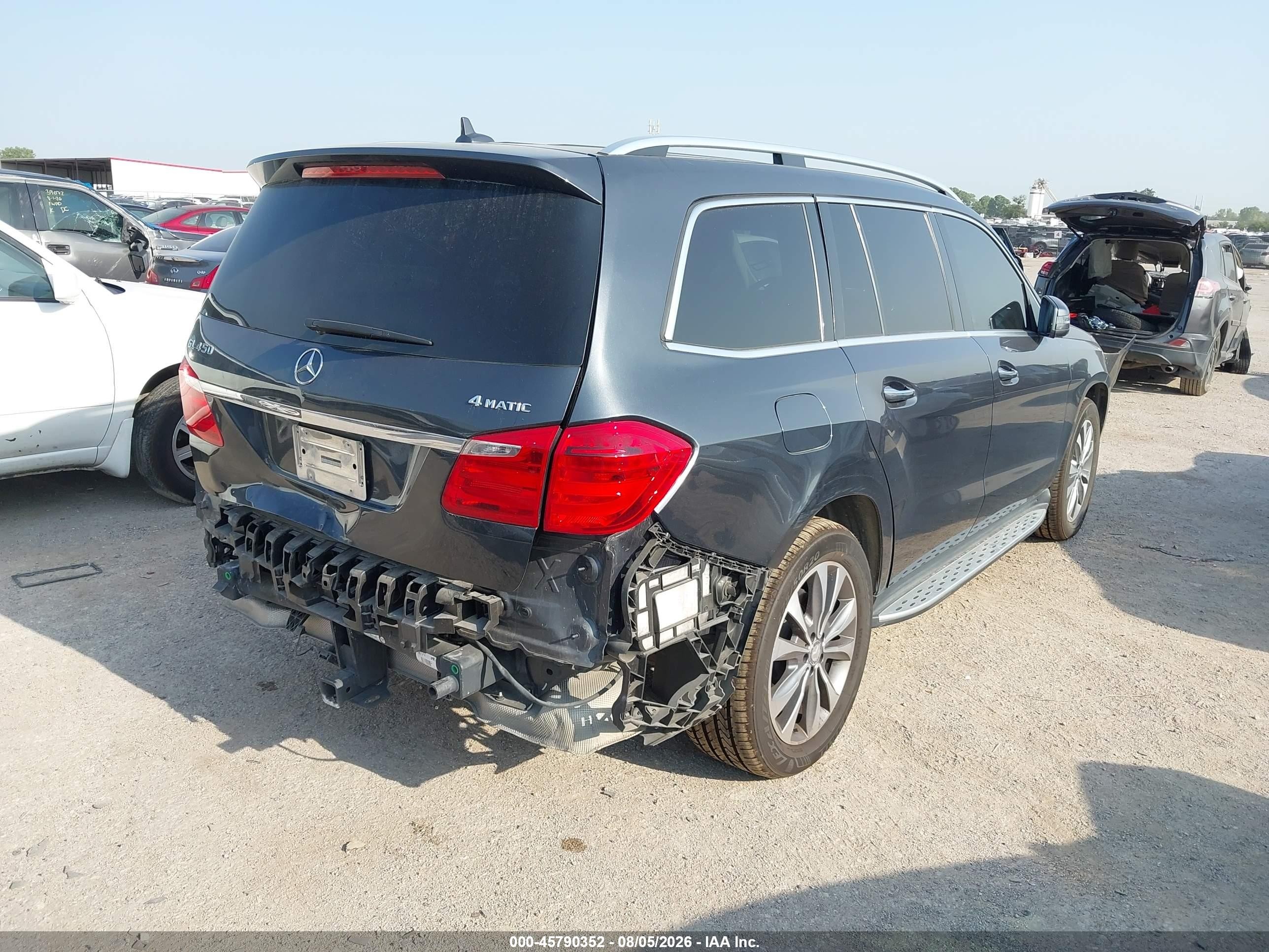 2015 Mercedes-benz Gl 450 4matic Gray vin: 4JGDF6EE1FA522741