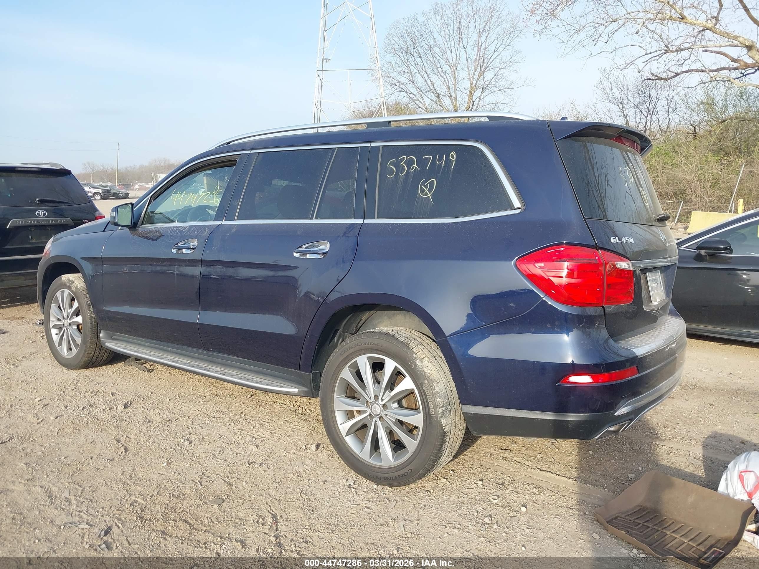 2015 Mercedes-benz Gl 450 4matic Blue vin: 4JGDF6EE1FA532749