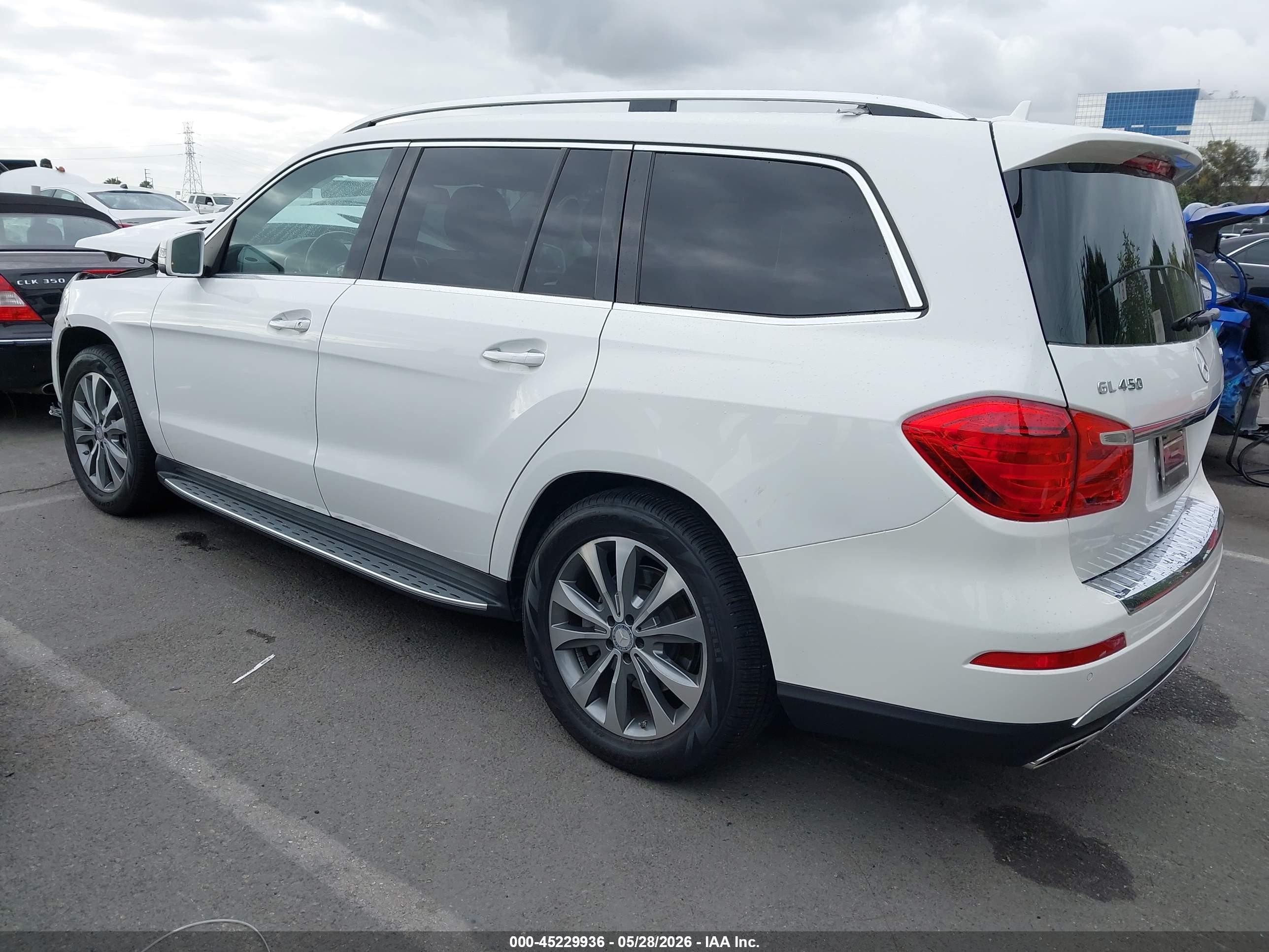 2015 Mercedes-benz Gl 450 4matic White vin: 4JGDF6EE2FA477003