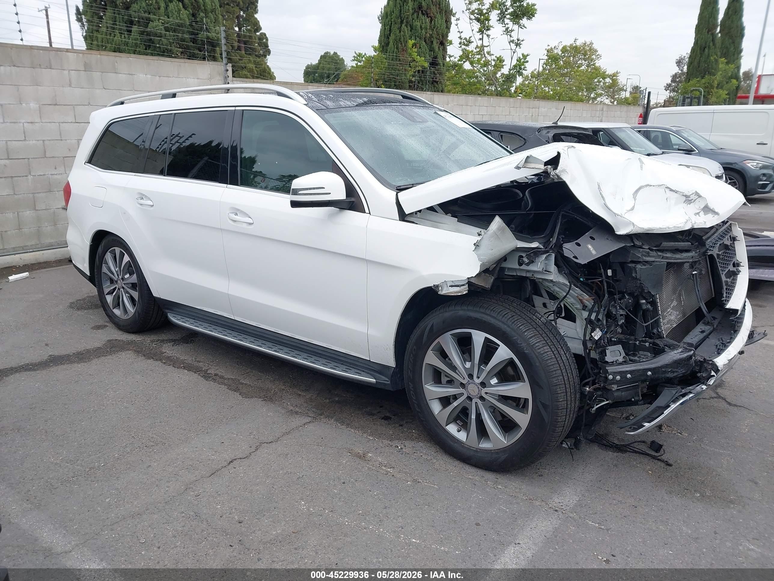 2015 Mercedes-benz Gl 450 4matic White vin: 4JGDF6EE2FA477003