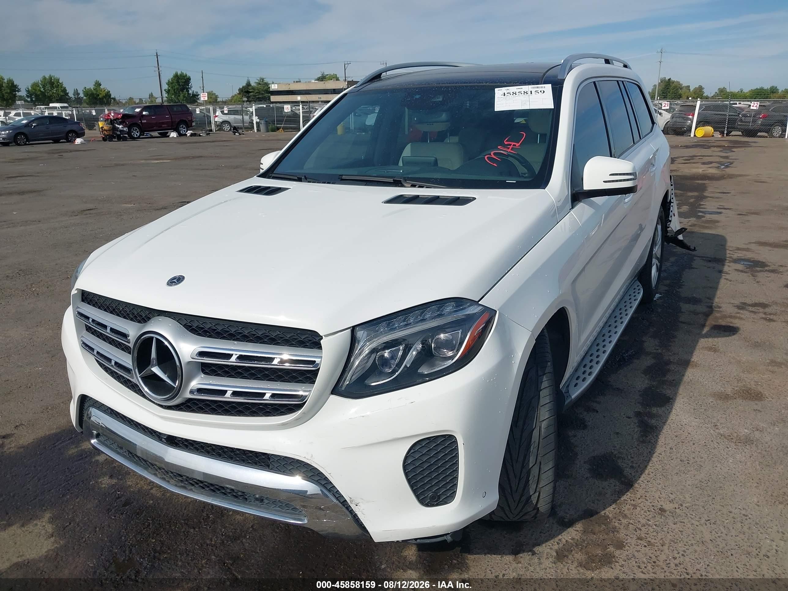 2017 Mercedes-benz Gls 450 4matic White vin: 4JGDF6EE2HA975916