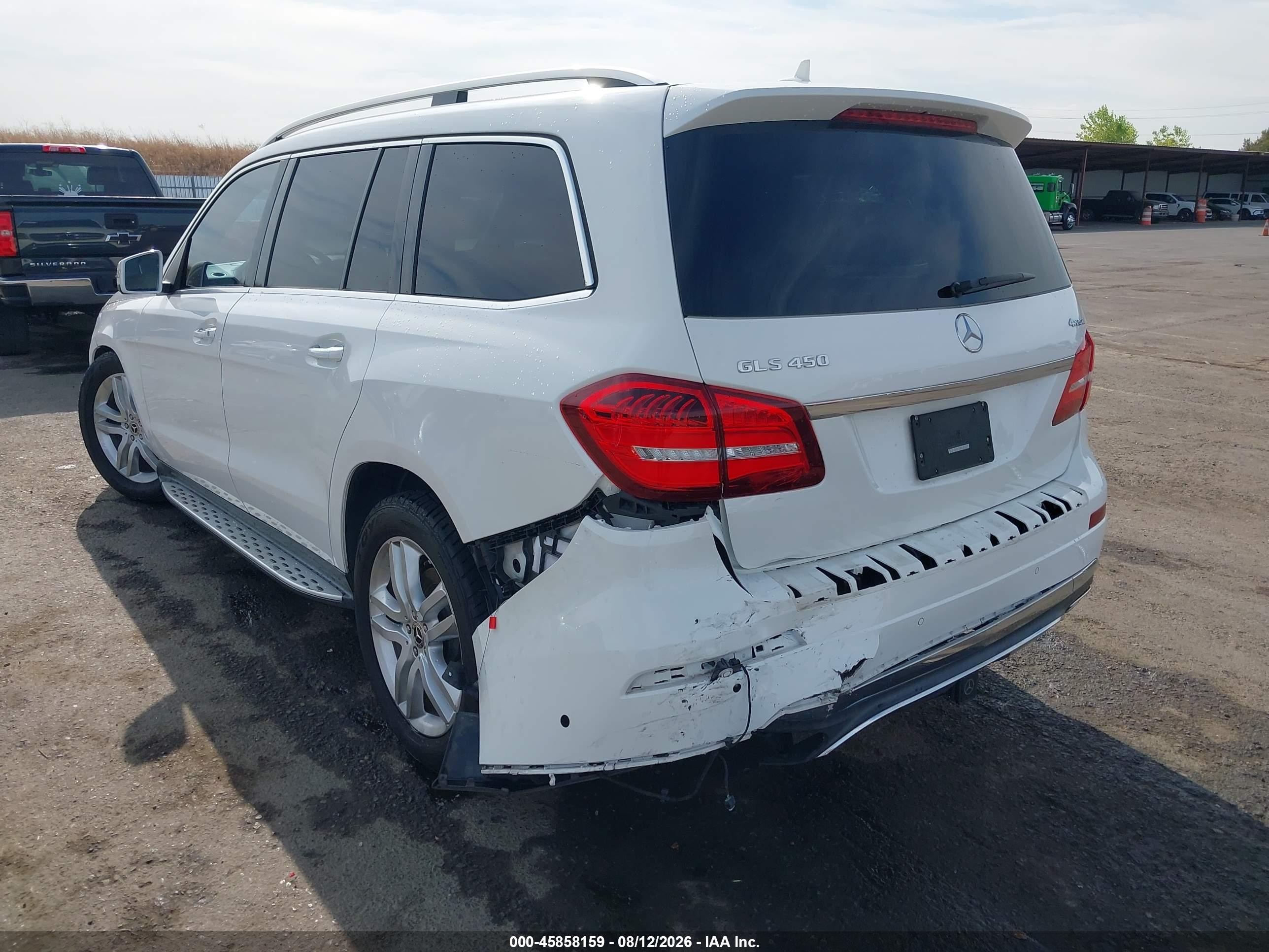 2017 Mercedes-benz Gls 450 4matic White vin: 4JGDF6EE2HA975916