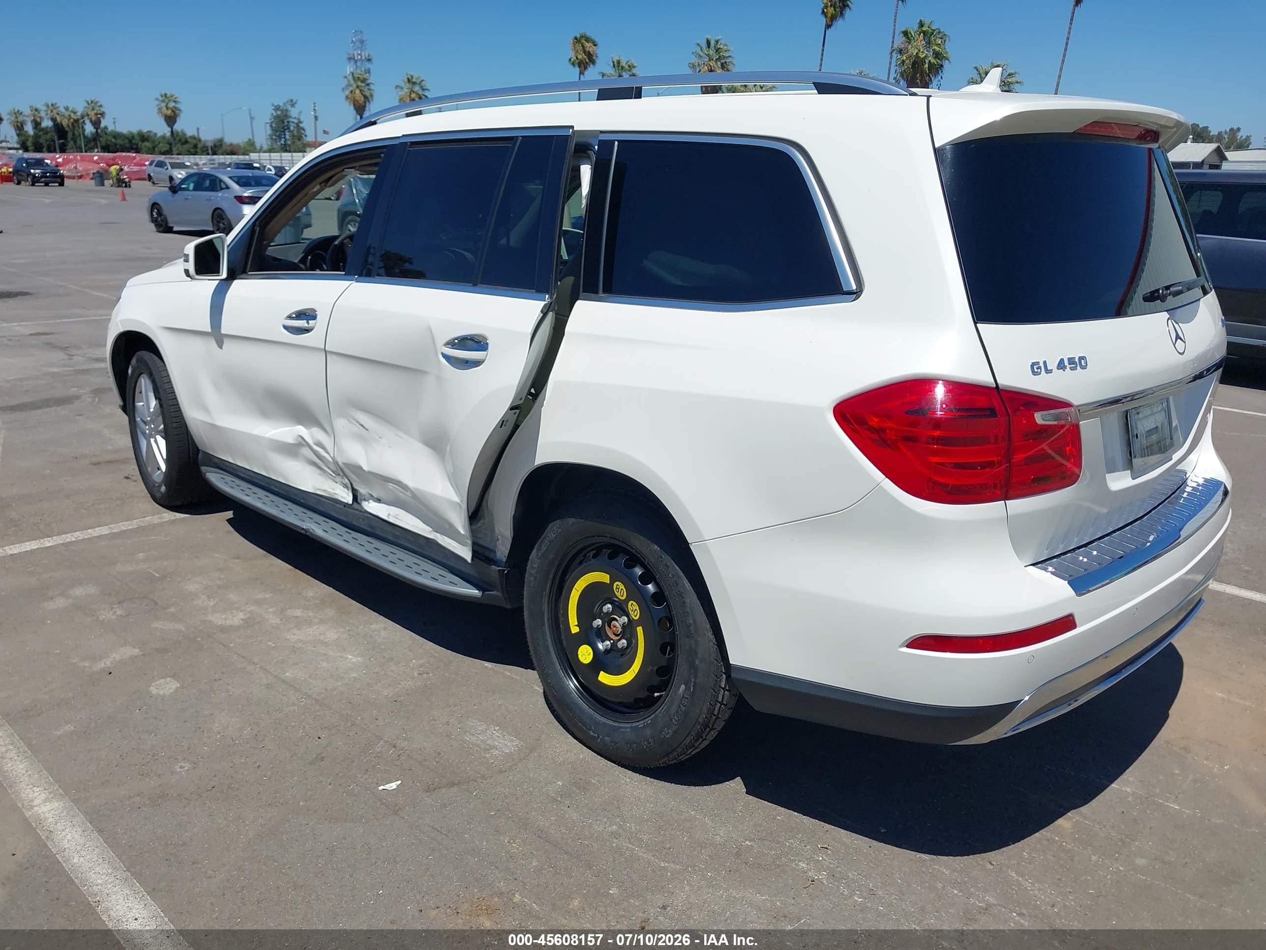 2015 Mercedes-benz Gl 450 4matic Белый vin: 4JGDF6EE3FA460484