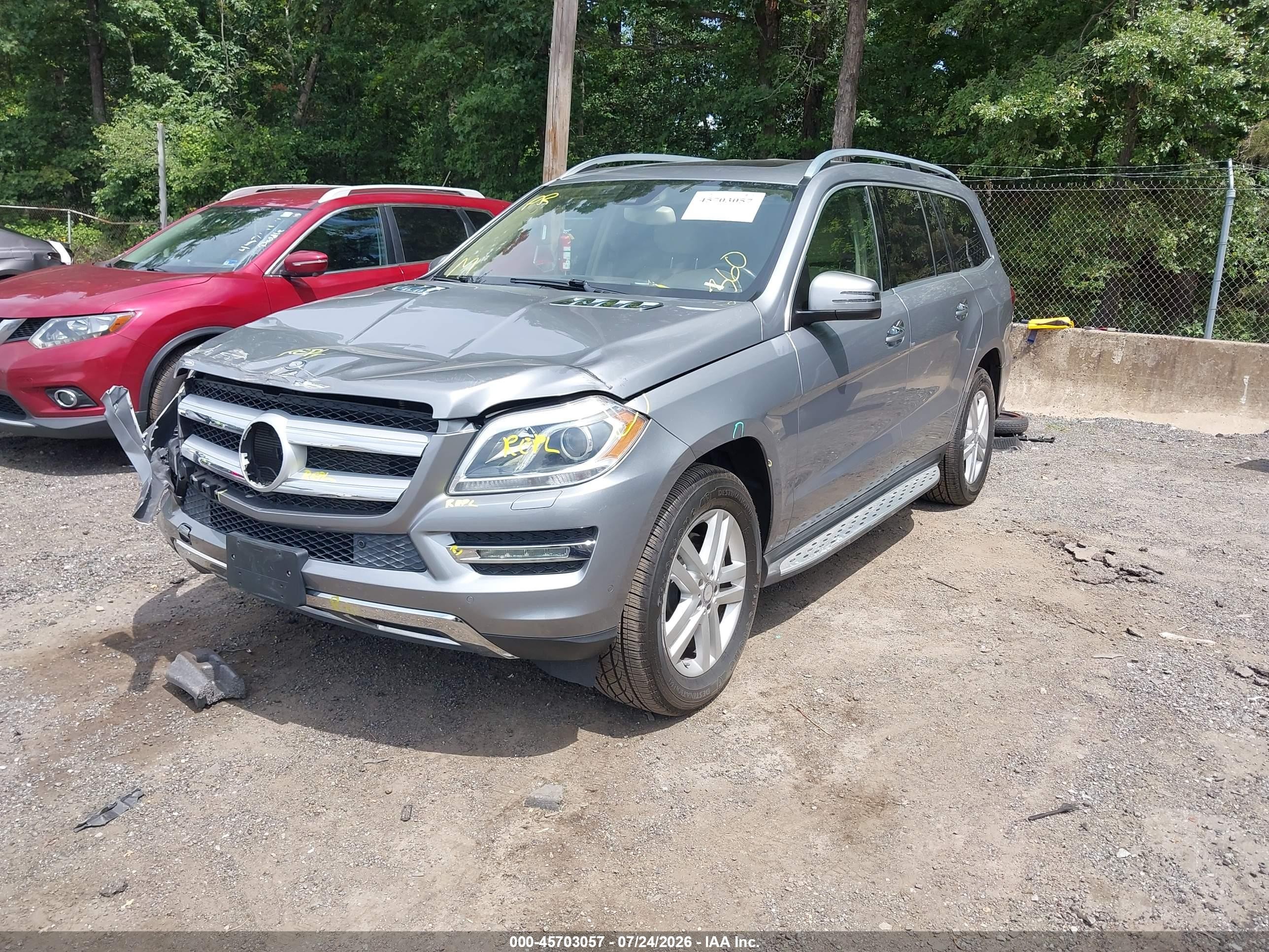 2015 Mercedes-benz Gl 450 4matic Silver vin: 4JGDF6EE3FA573044