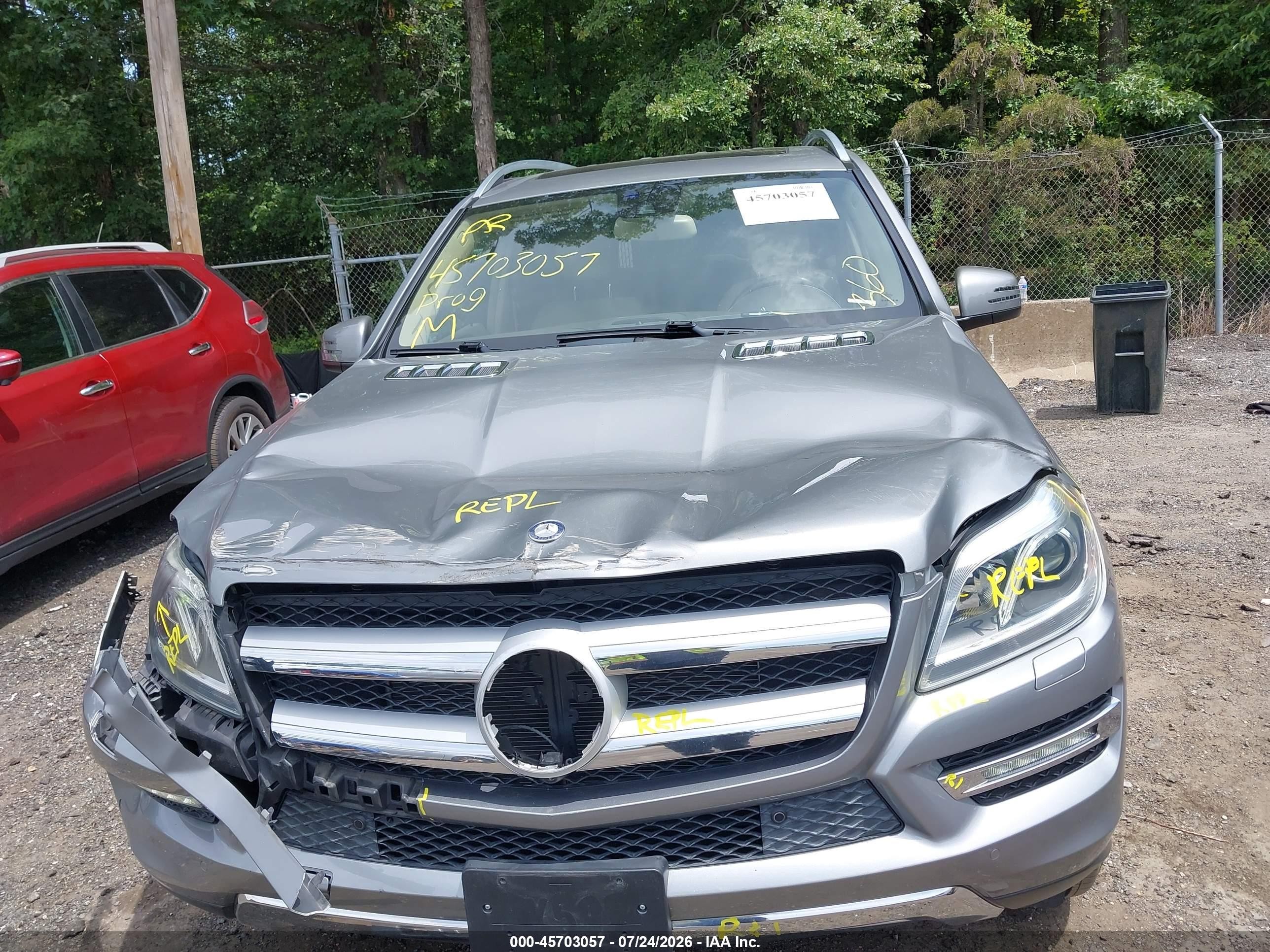 2015 Mercedes-benz Gl 450 4matic Silver vin: 4JGDF6EE3FA573044