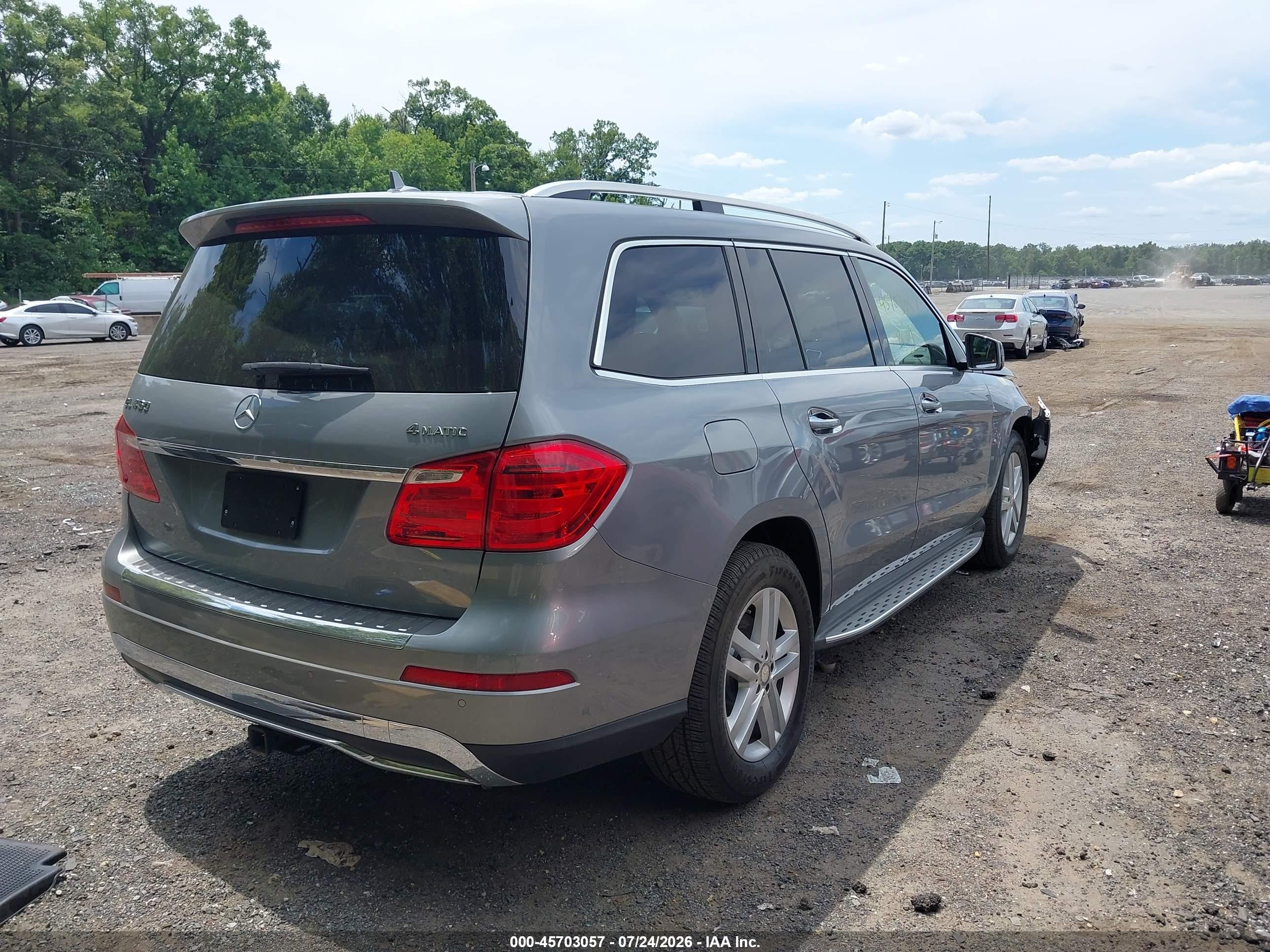2015 Mercedes-benz Gl 450 4matic Silver vin: 4JGDF6EE3FA573044
