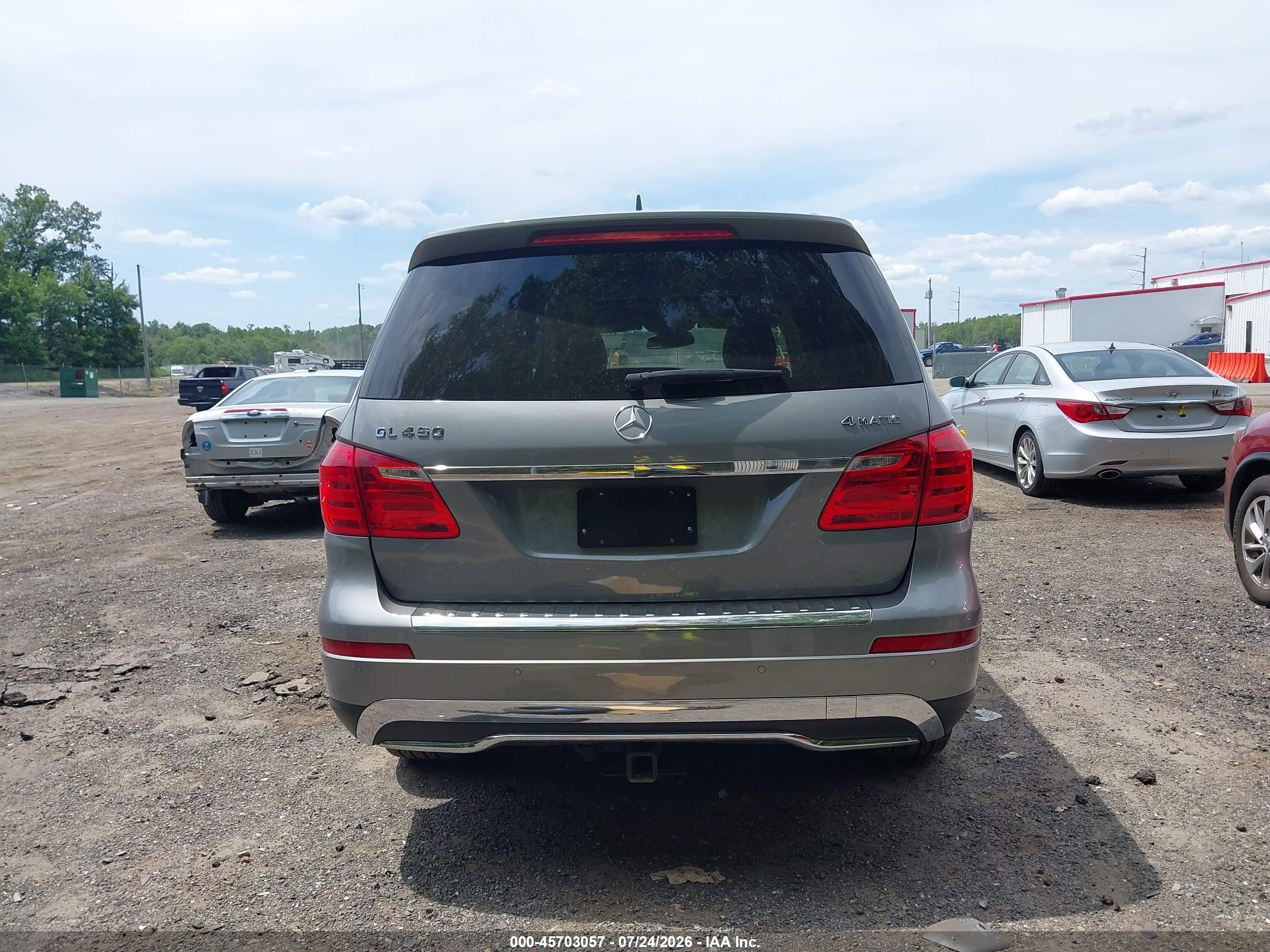 2015 Mercedes-benz Gl 450 4matic Silver vin: 4JGDF6EE3FA573044