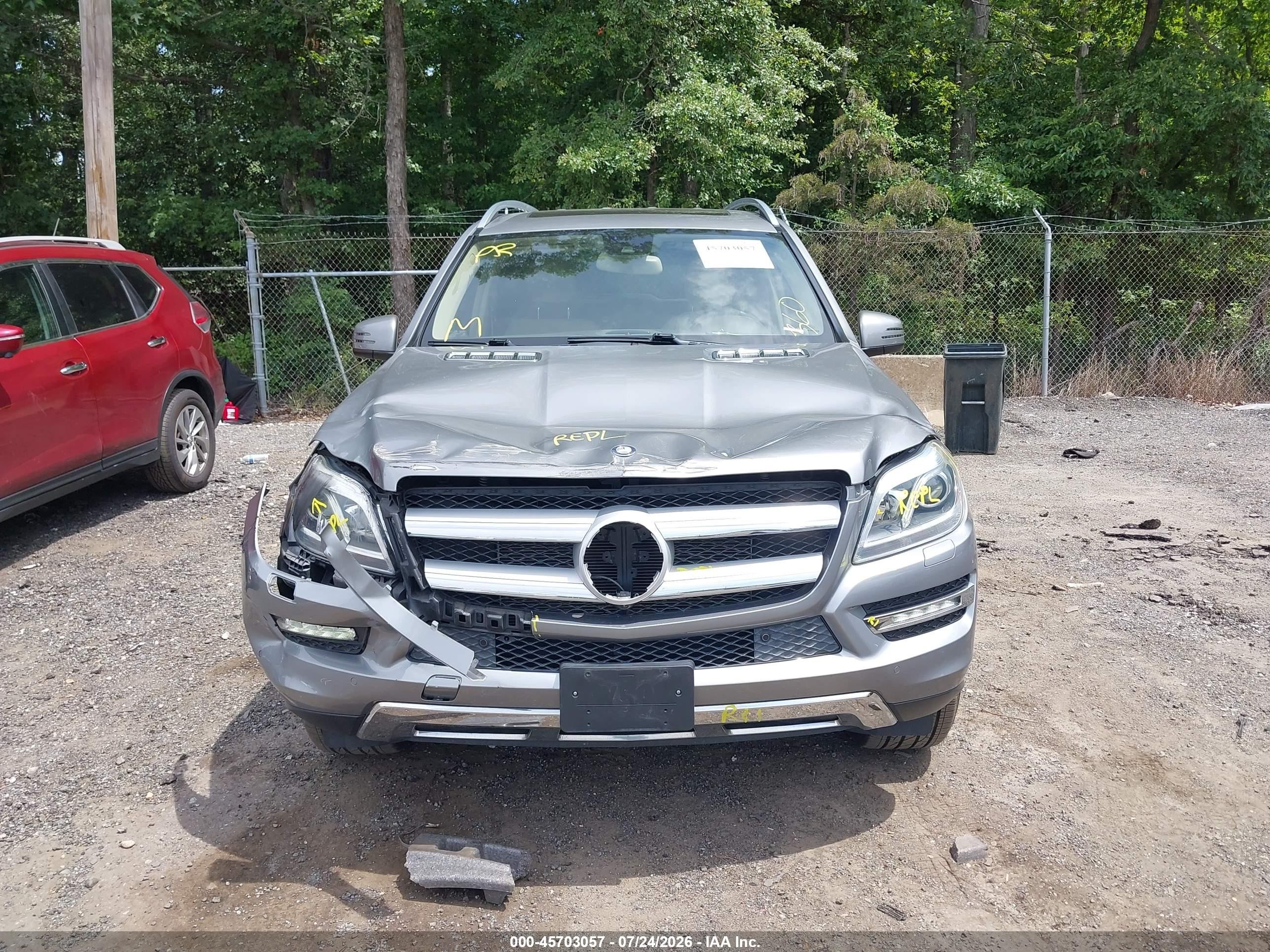 2015 Mercedes-benz Gl 450 4matic Silver vin: 4JGDF6EE3FA573044