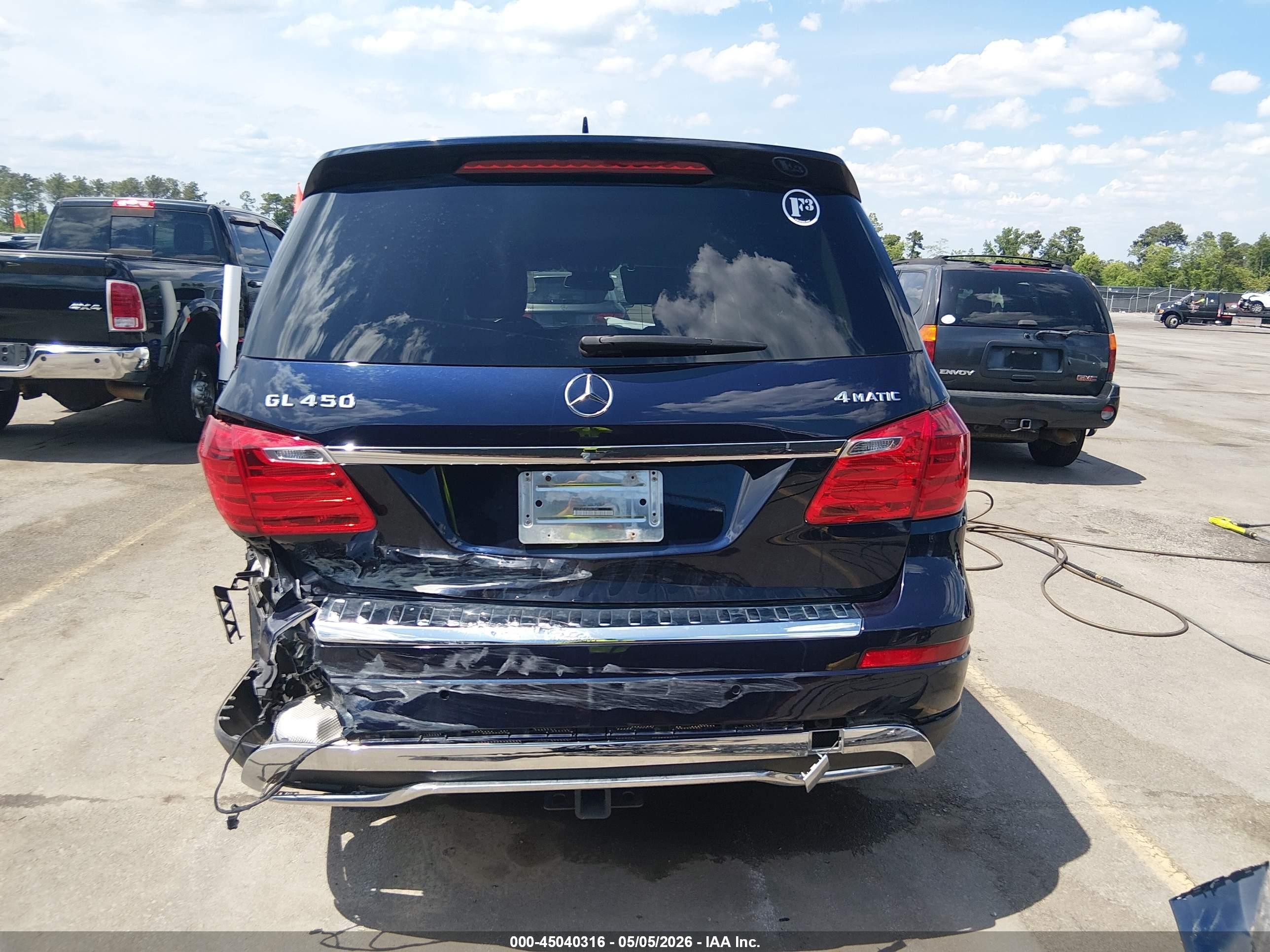 2015 Mercedes-benz Gl 450 4matic Blue vin: 4JGDF6EE4FA481540