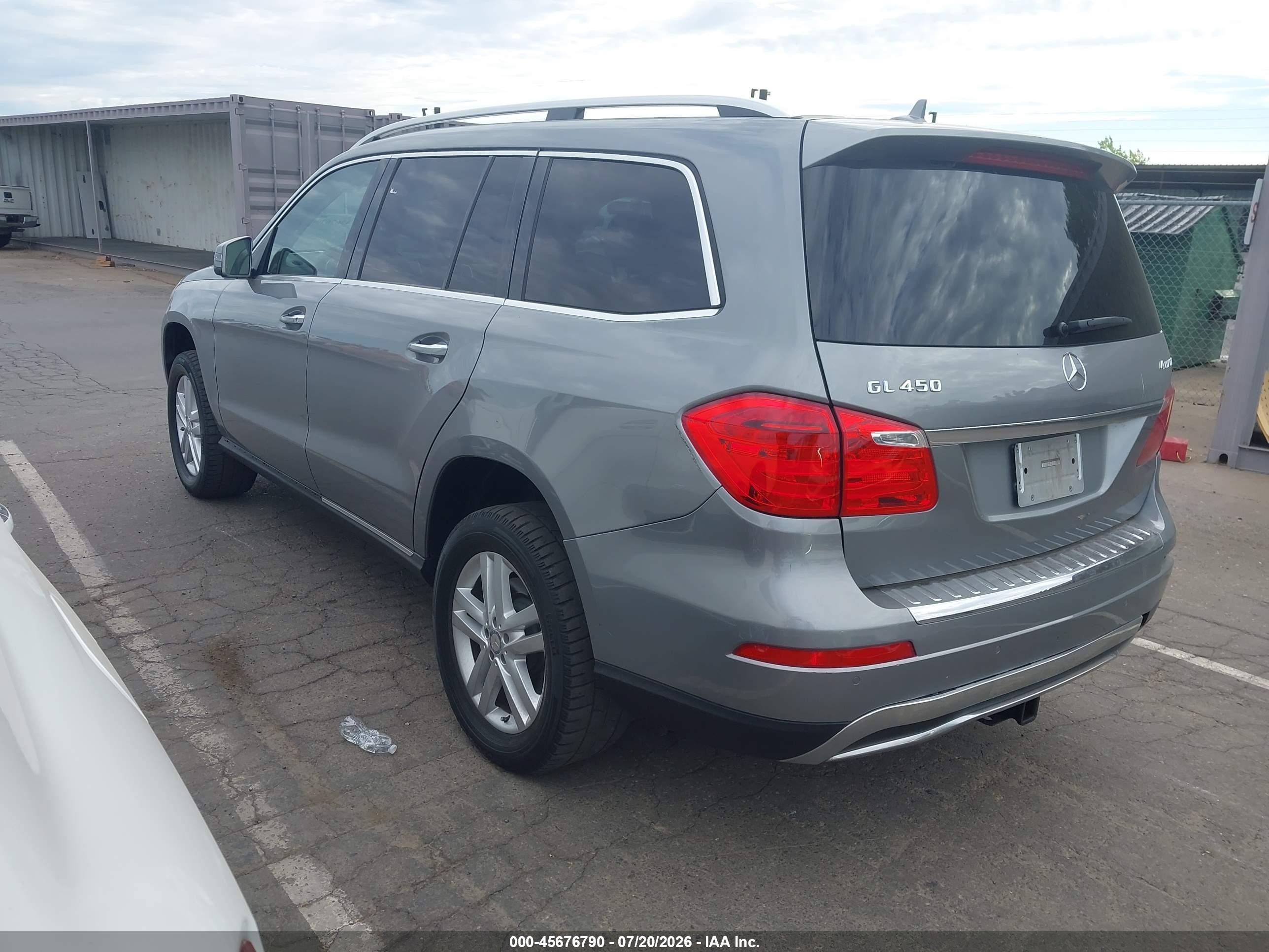 2015 Mercedes-benz Gl 450 4matic Gray vin: 4JGDF6EE4FA510163