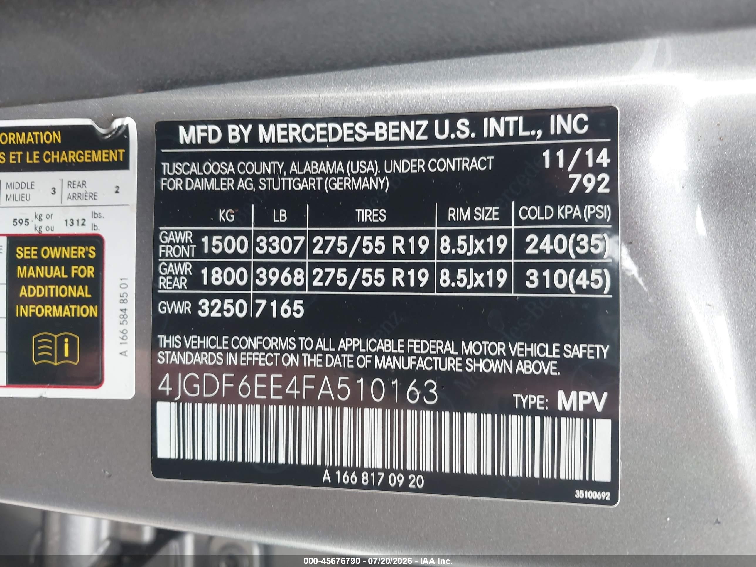 2015 Mercedes-benz Gl 450 4matic Gray vin: 4JGDF6EE4FA510163
