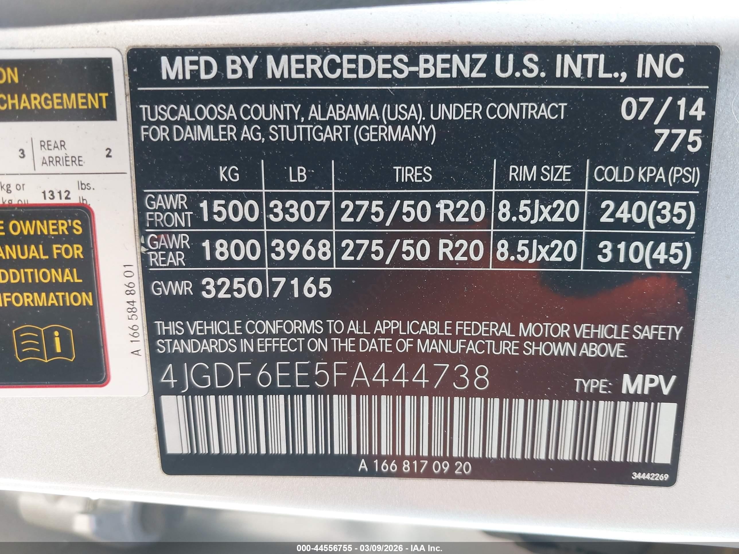 2015 Mercedes-benz Gl 450 4matic Gray vin: 4JGDF6EE5FA444738