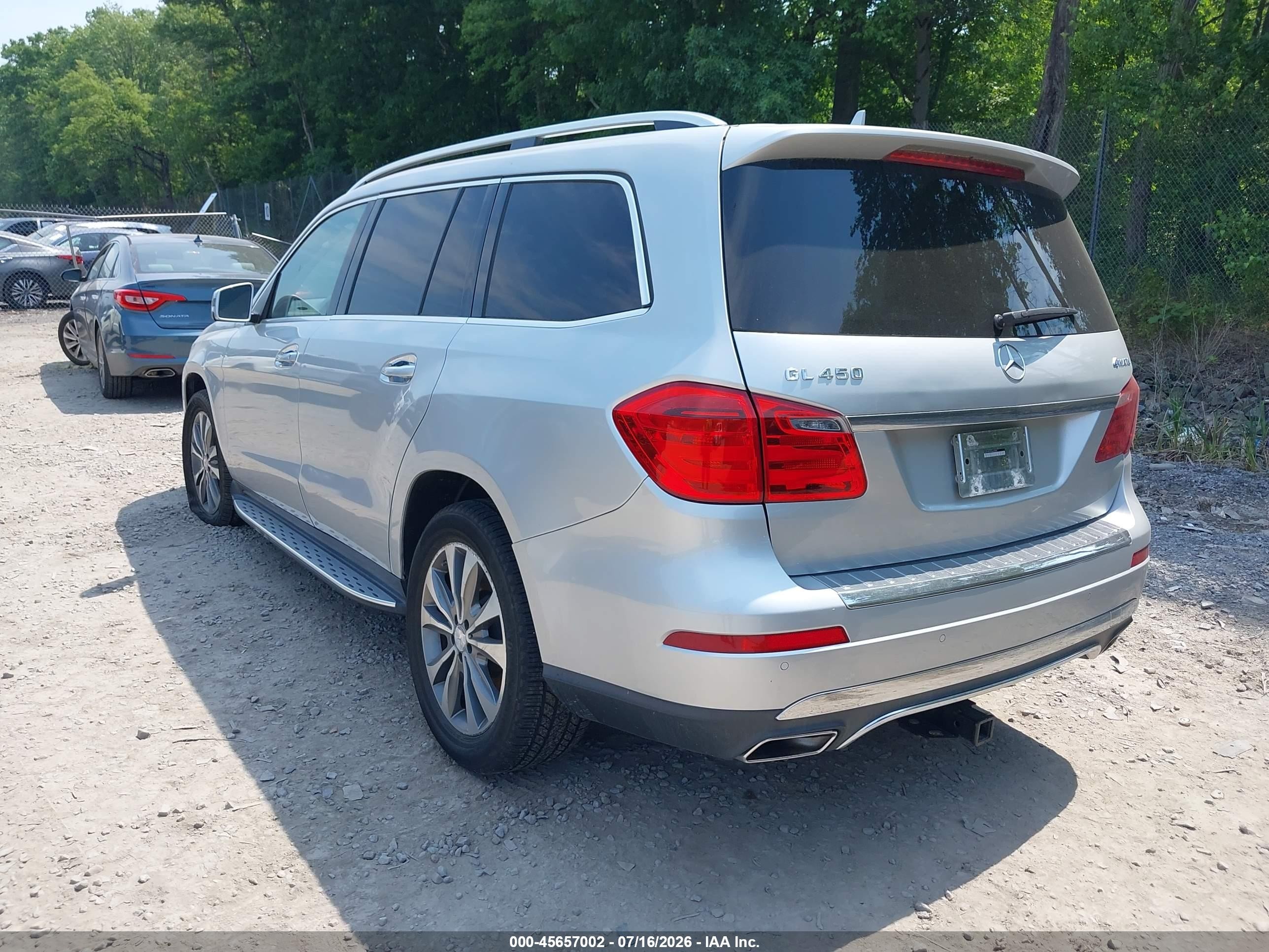 2015 Mercedes-benz Gl 450 4matic Silver vin: 4JGDF6EE5FA460809