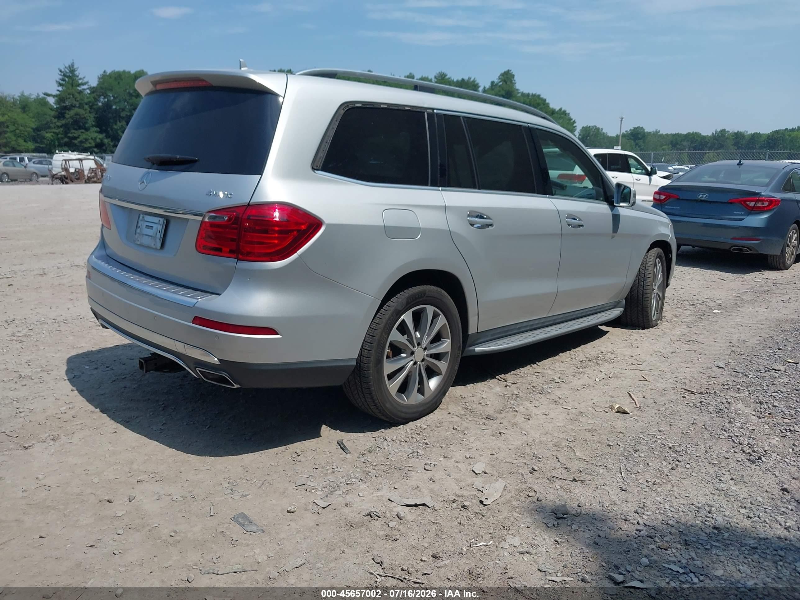 2015 Mercedes-benz Gl 450 4matic Silver vin: 4JGDF6EE5FA460809