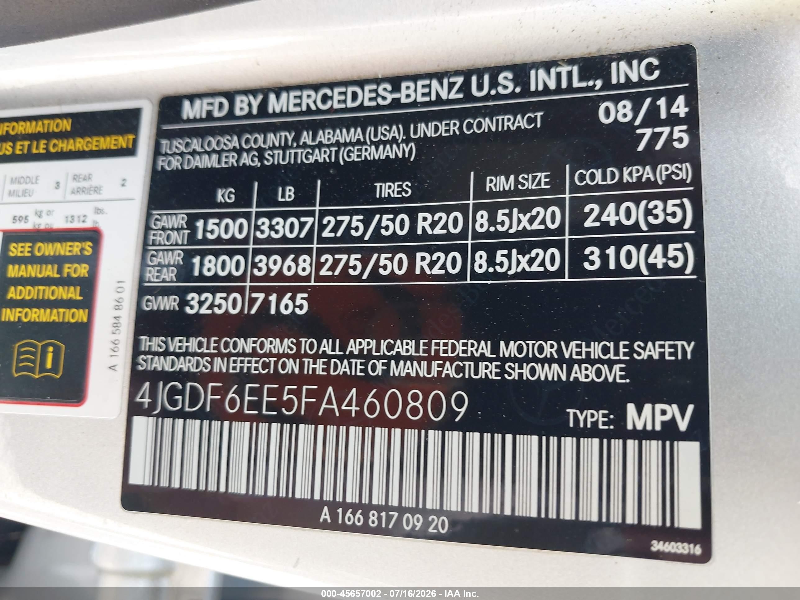 2015 Mercedes-benz Gl 450 4matic Silver vin: 4JGDF6EE5FA460809