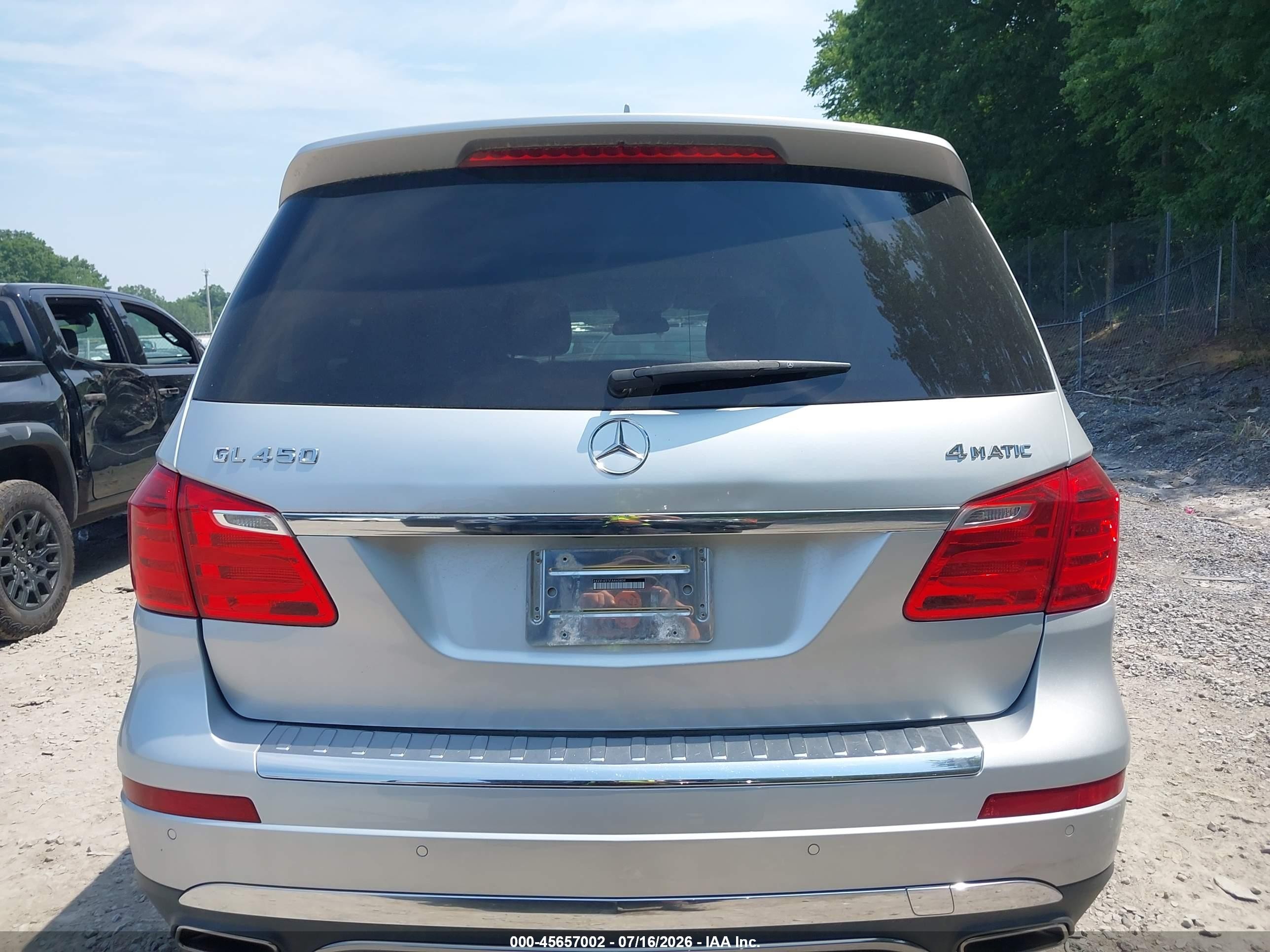 2015 Mercedes-benz Gl 450 4matic Silver vin: 4JGDF6EE5FA460809