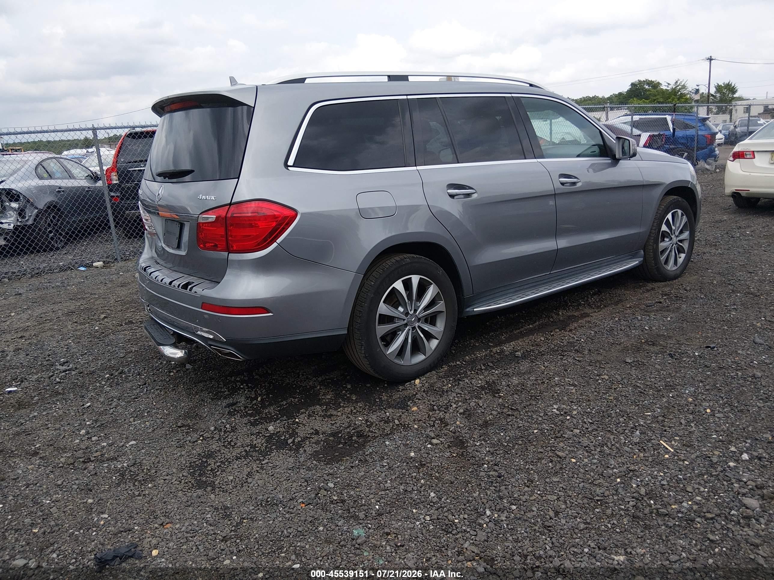 2015 Mercedes-benz Gl 450 4matic Gray vin: 4JGDF6EE5FA618419
