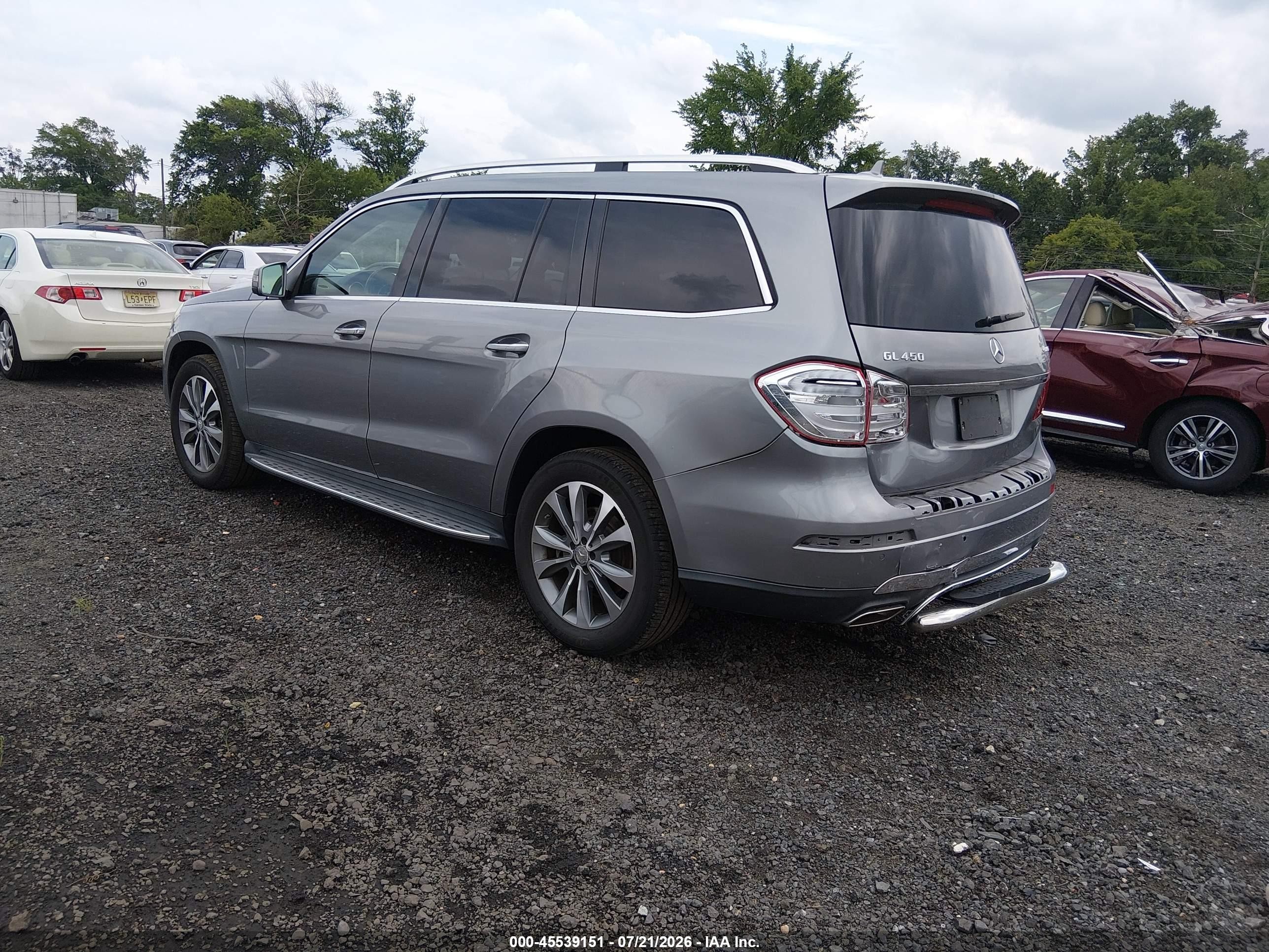 2015 Mercedes-benz Gl 450 4matic Gray vin: 4JGDF6EE5FA618419