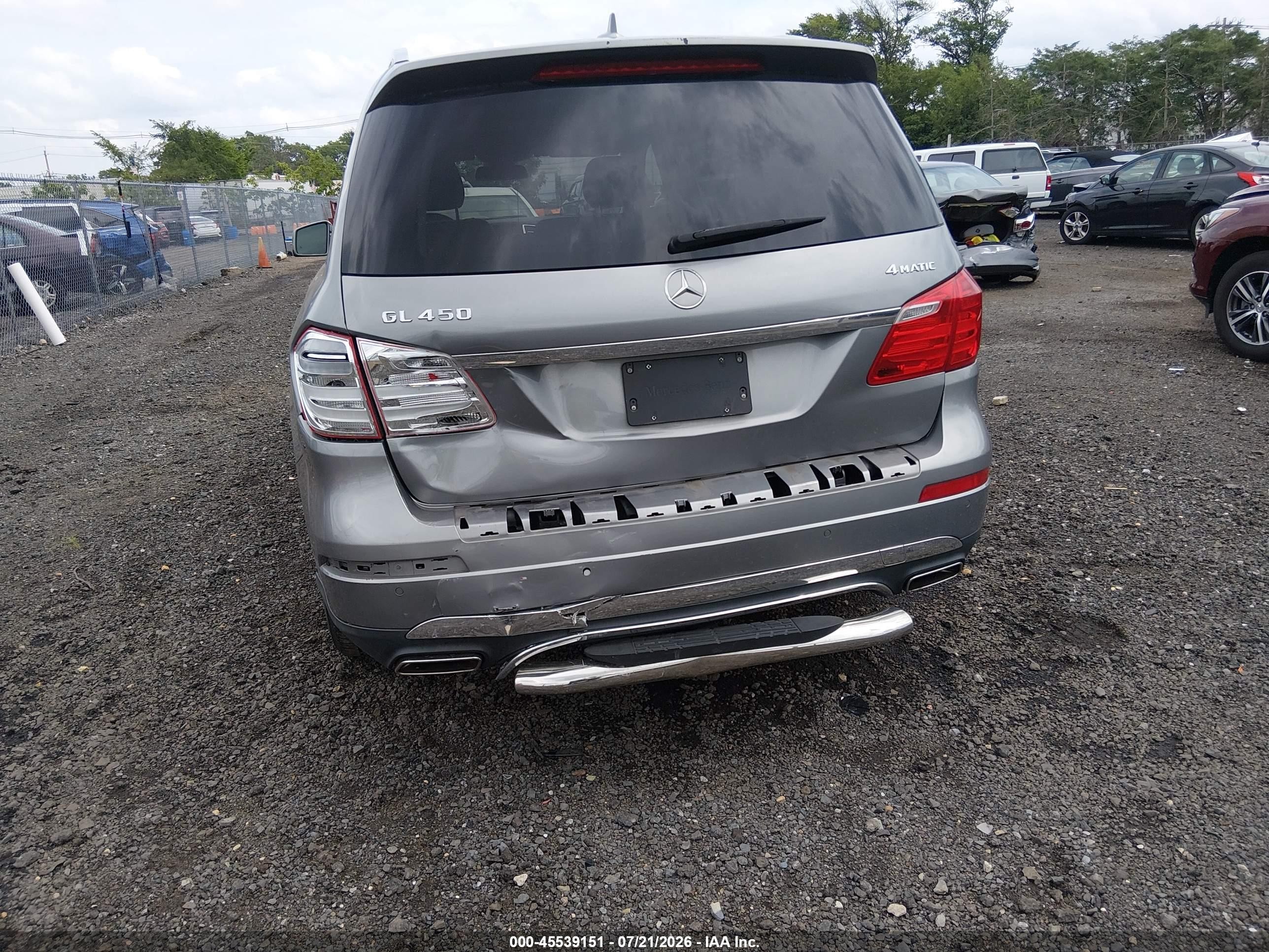 2015 Mercedes-benz Gl 450 4matic Gray vin: 4JGDF6EE5FA618419