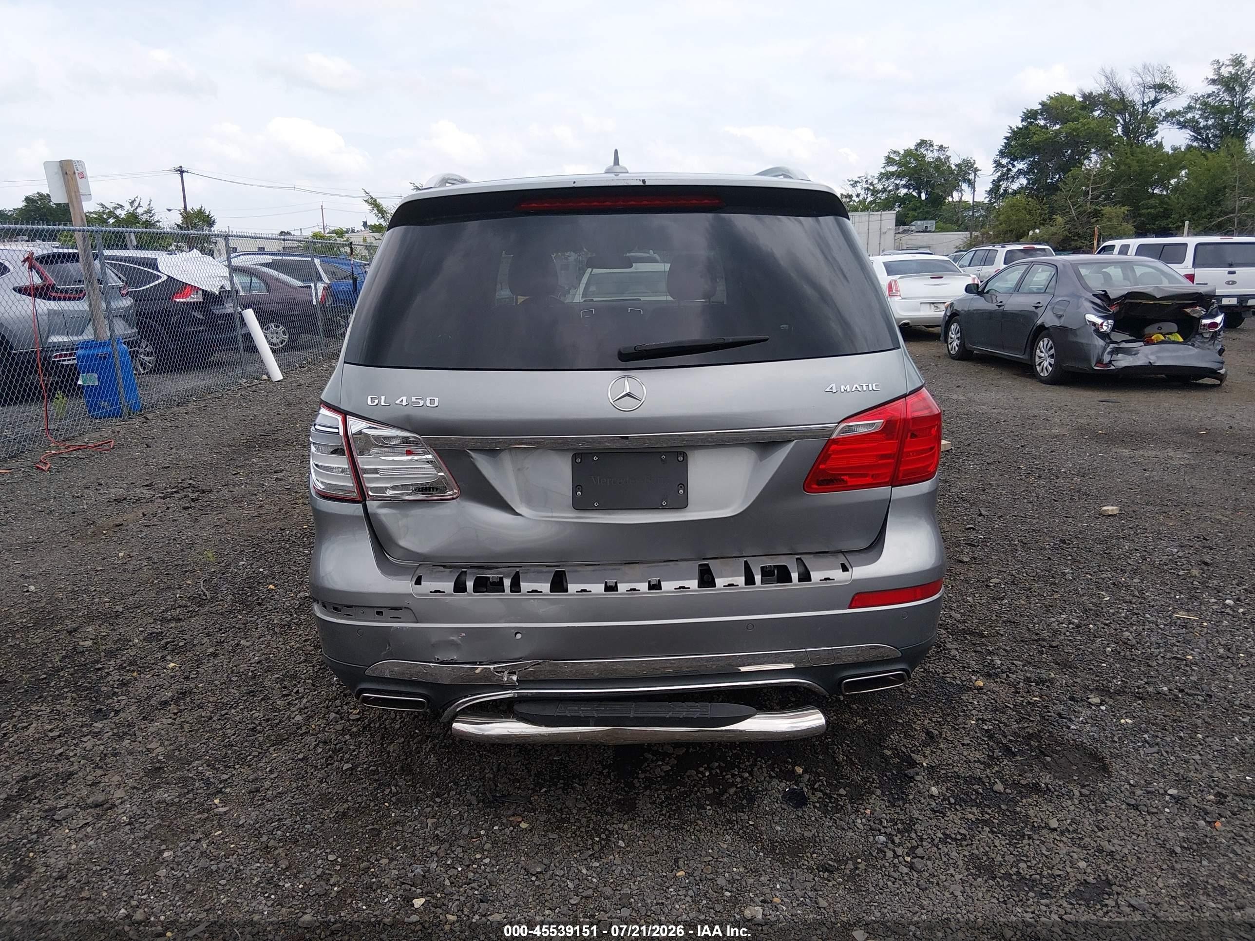 2015 Mercedes-benz Gl 450 4matic Gray vin: 4JGDF6EE5FA618419