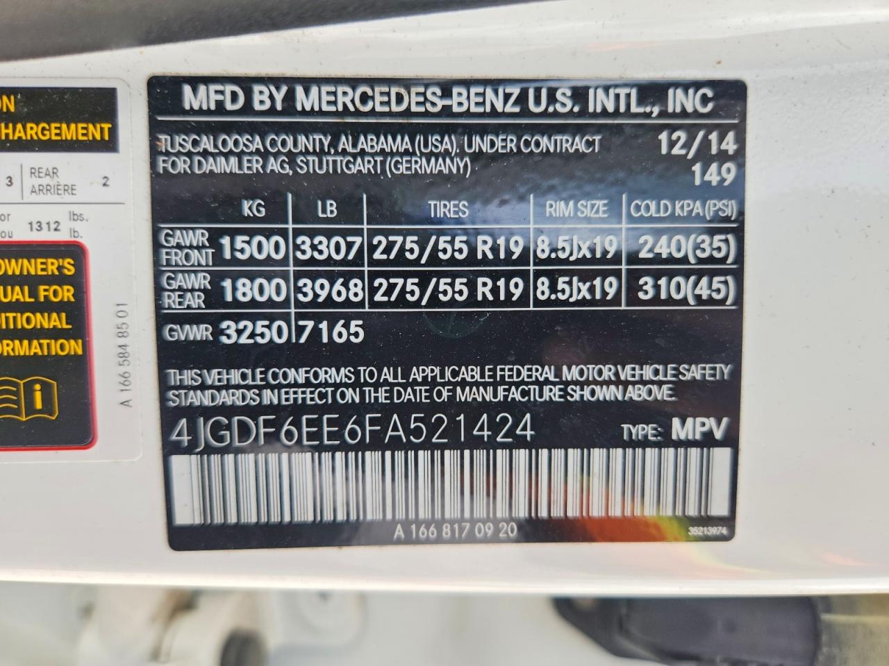 2015 Mercedes-benz Gl 450 4matic White vin: 4JGDF6EE6FA521424