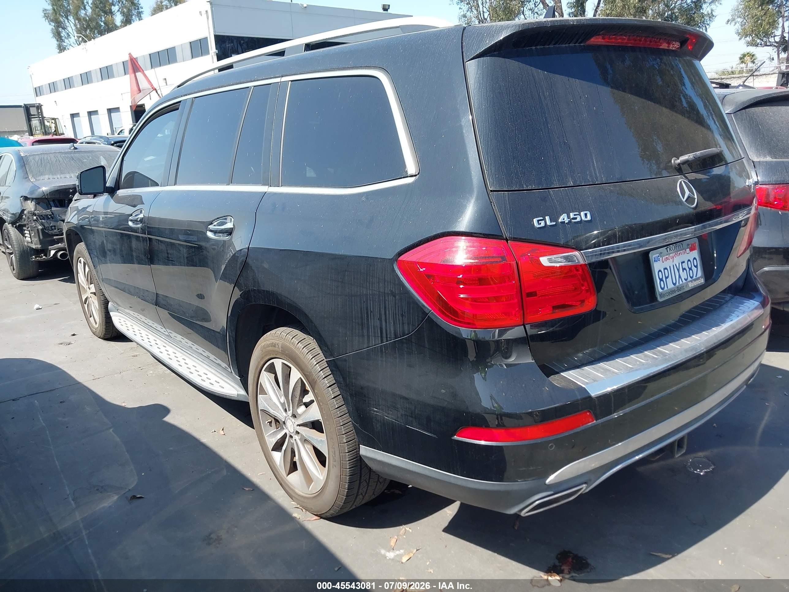 2015 Mercedes-benz Gl 450 4matic Black vin: 4JGDF6EE7FA443882