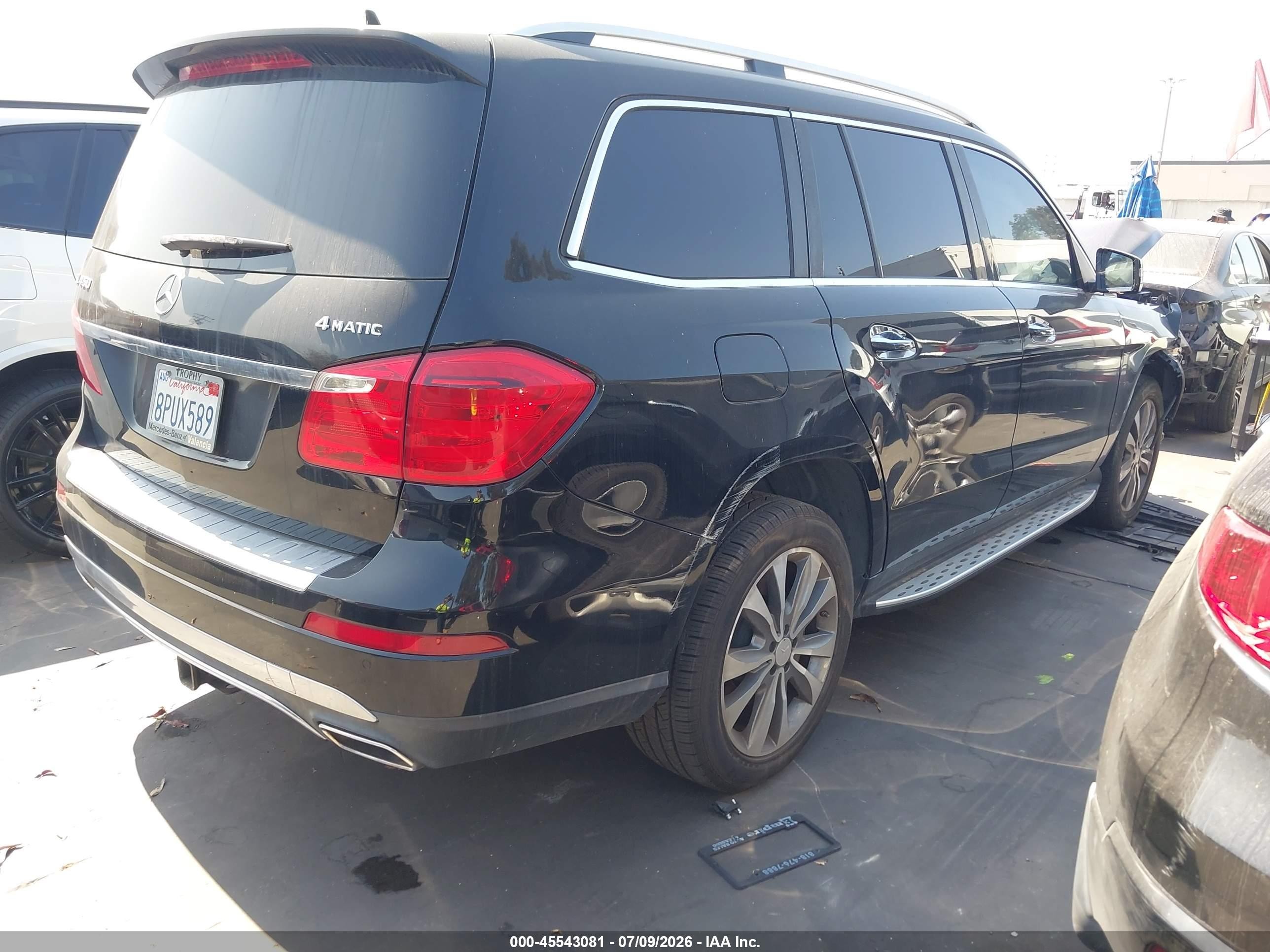 2015 Mercedes-benz Gl 450 4matic Black vin: 4JGDF6EE7FA443882