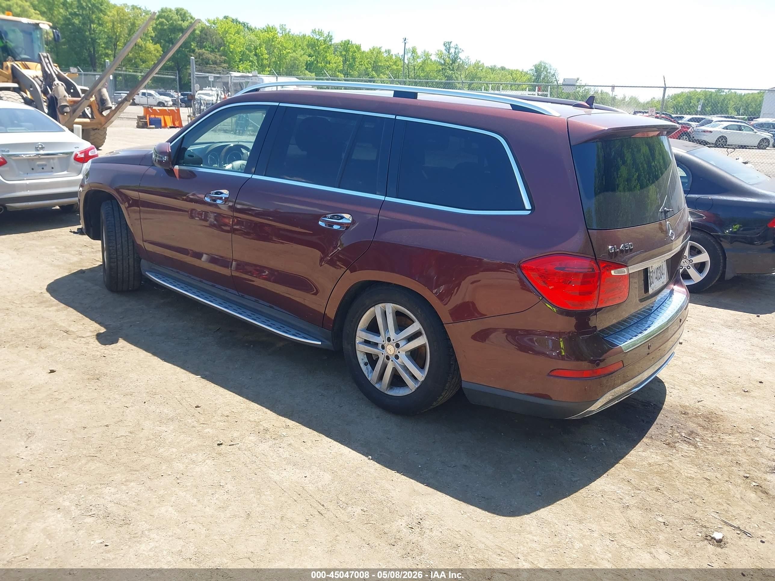 2015 Mercedes-benz Gl 450 4matic Burgundy vin: 4JGDF6EE7FA509072