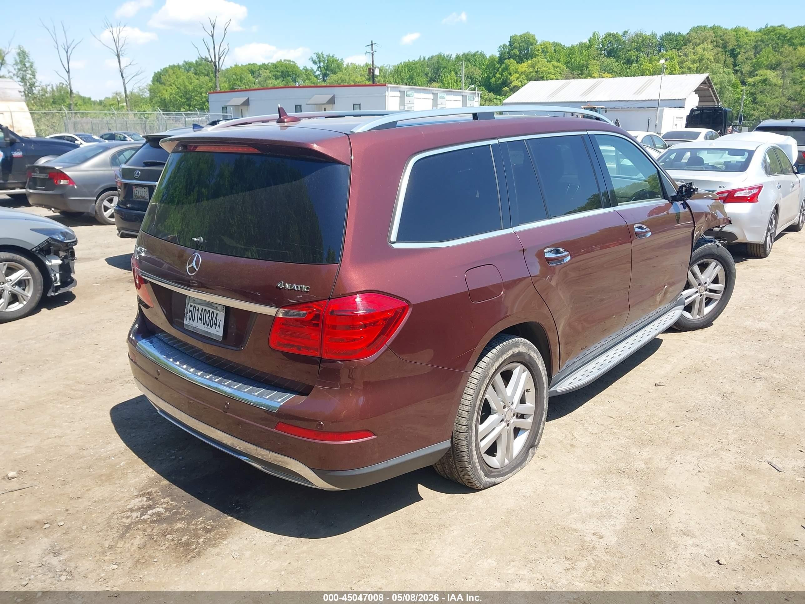 2015 Mercedes-benz Gl 450 4matic Burgundy vin: 4JGDF6EE7FA509072