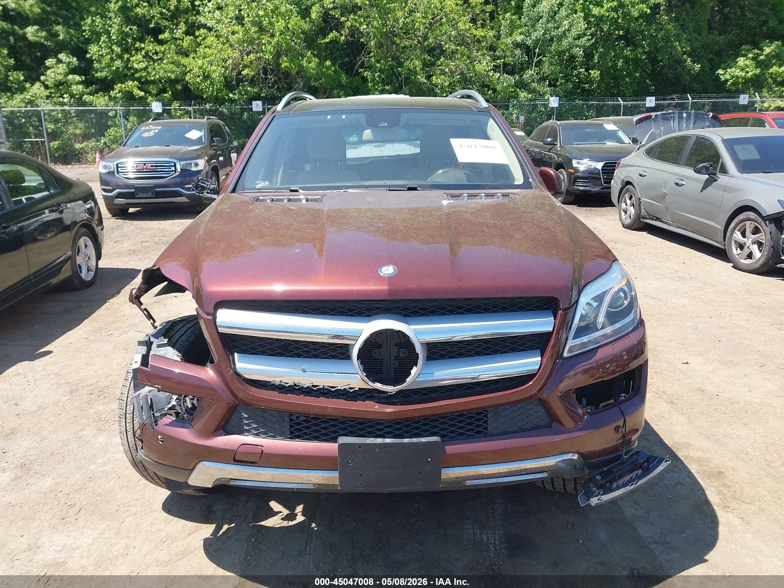 2015 Mercedes-benz Gl 450 4matic Burgundy vin: 4JGDF6EE7FA509072