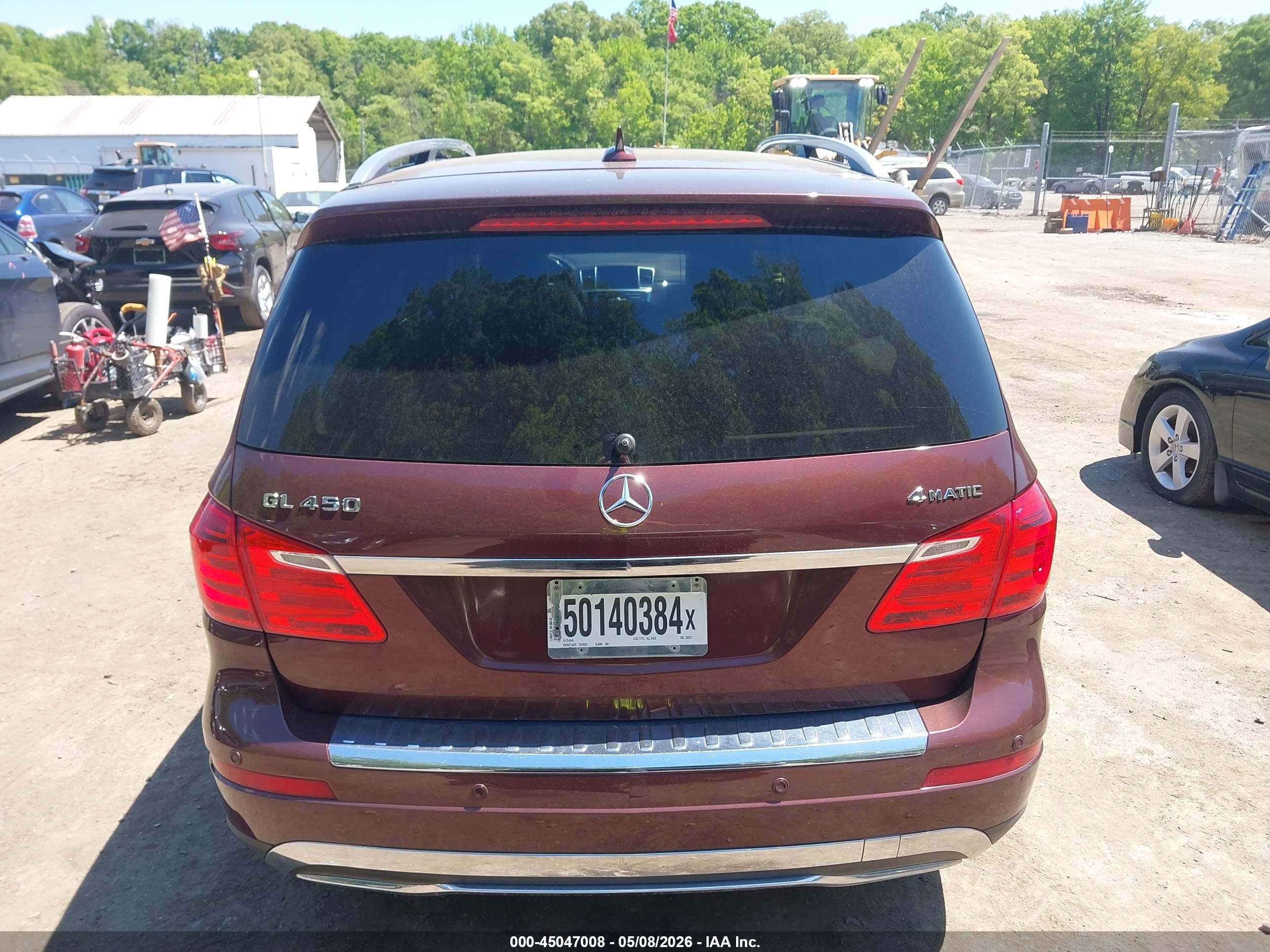 2015 Mercedes-benz Gl 450 4matic Burgundy vin: 4JGDF6EE7FA509072