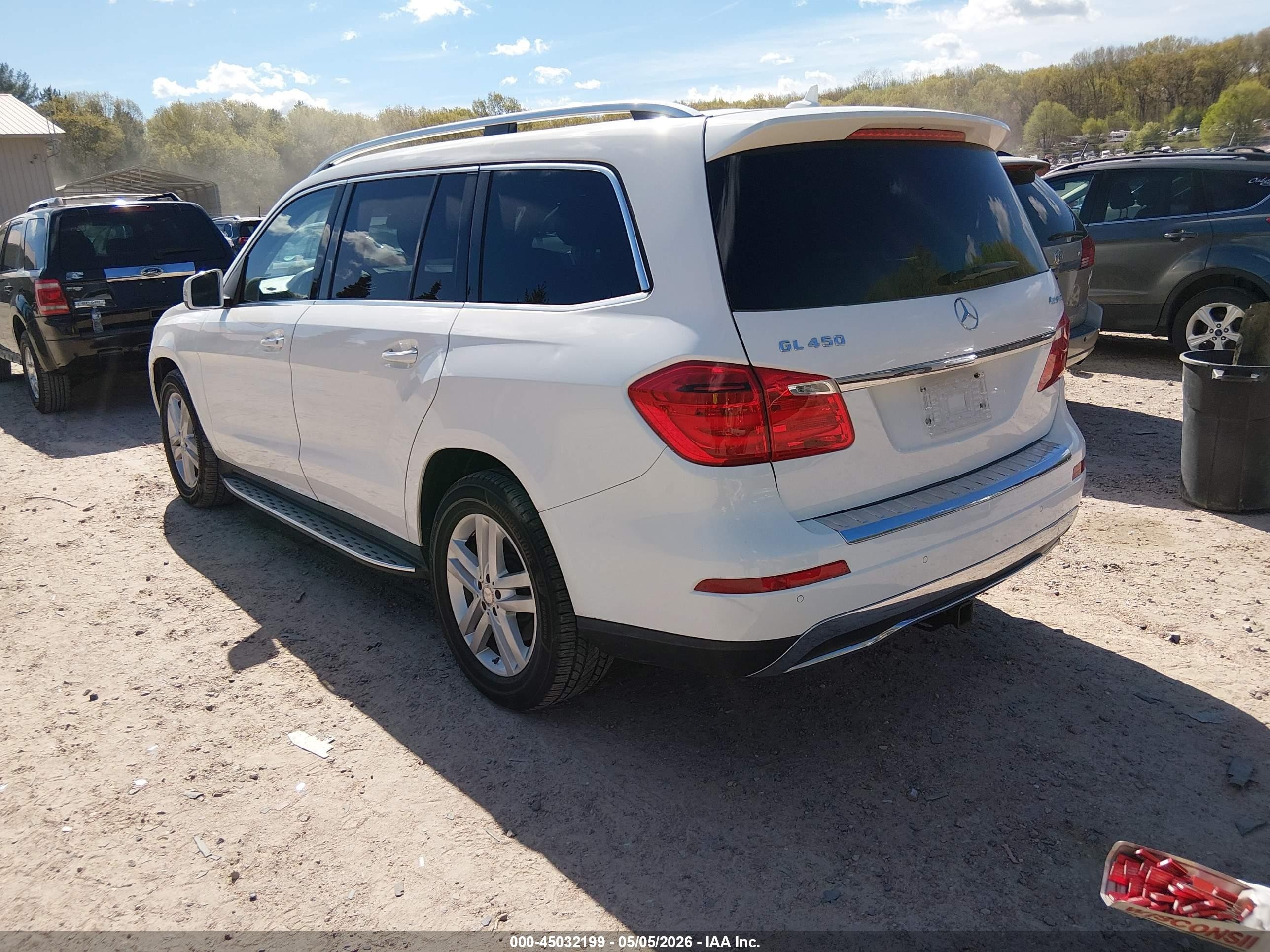 2015 Mercedes-benz Gl 450 4matic White vin: 4JGDF6EE7FA593751