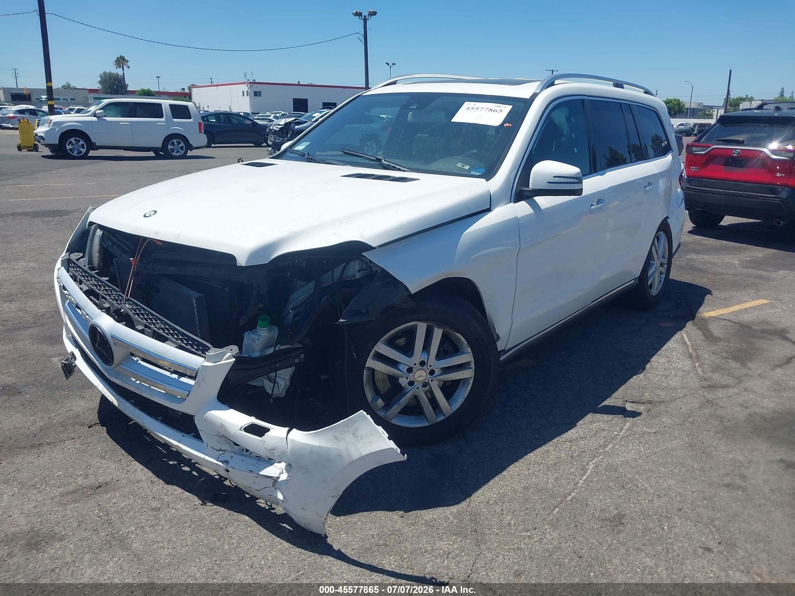 2015 Mercedes-benz Gl 450 4matic White vin: 4JGDF6EE7FA597086