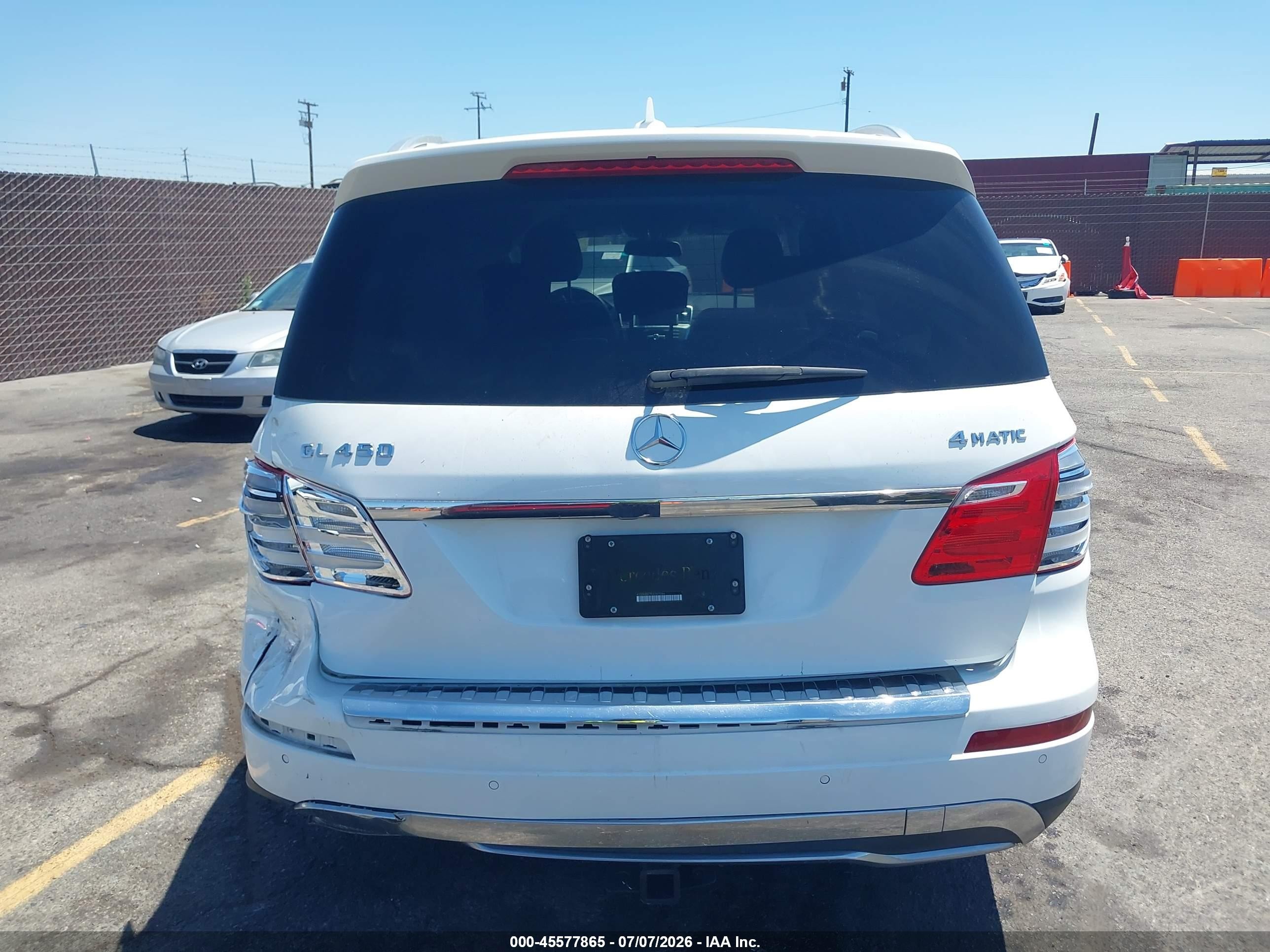 2015 Mercedes-benz Gl 450 4matic White vin: 4JGDF6EE7FA597086