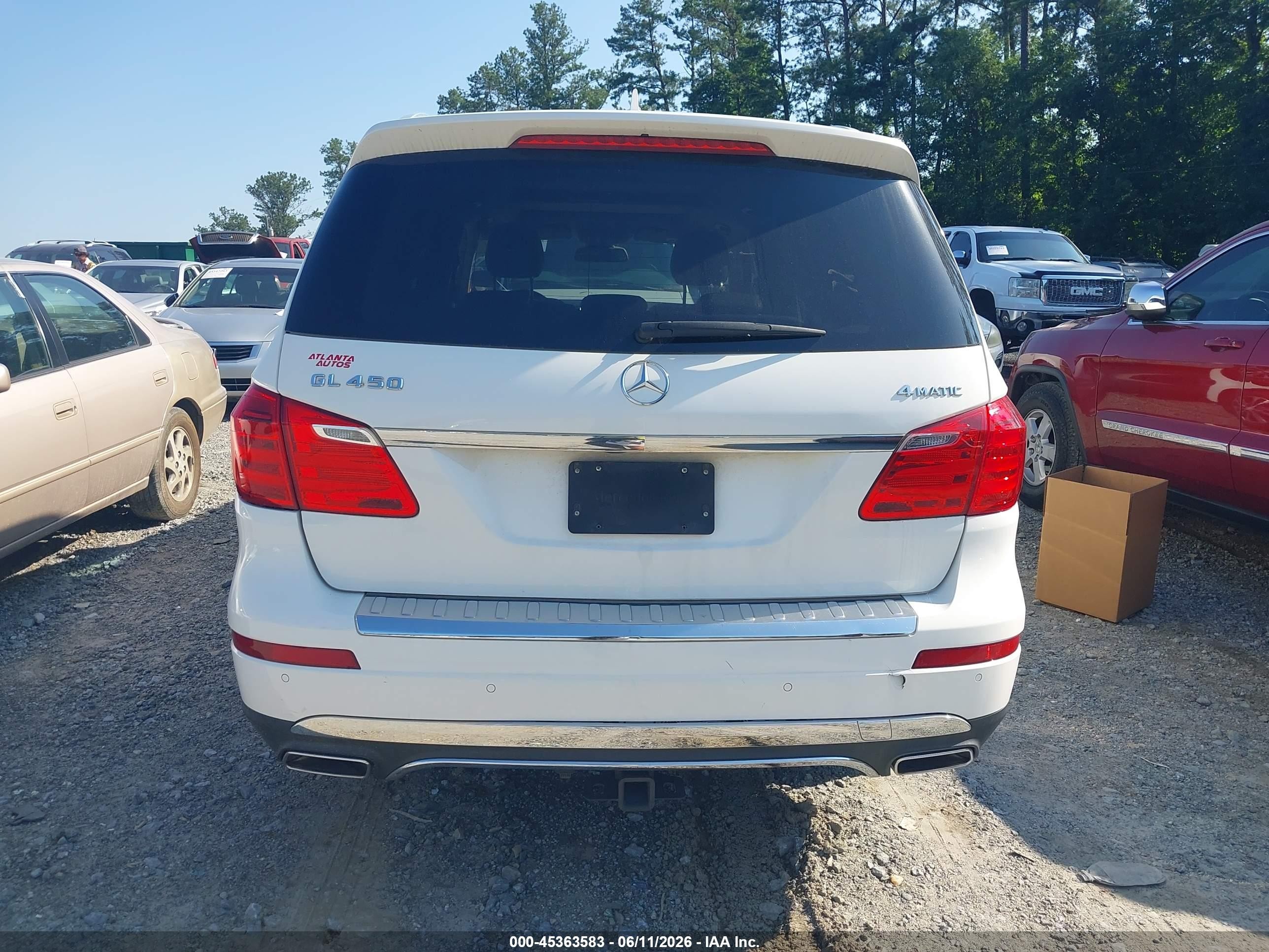 2015 Mercedes-benz Gl 450 4matic White vin: 4JGDF6EE7FA616607