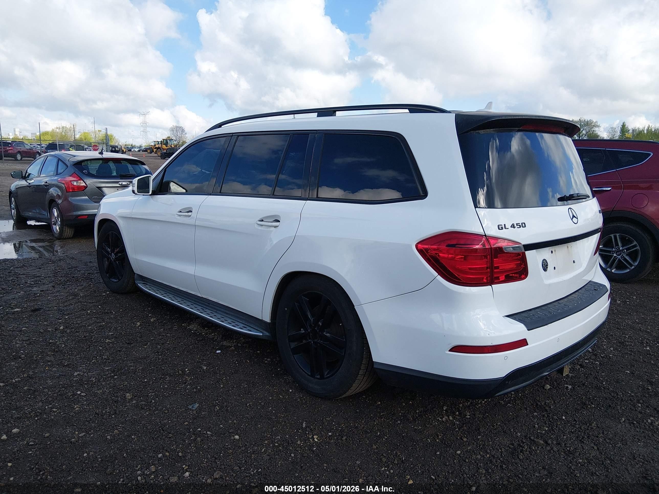2015 Mercedes-benz Gl 450 4matic White vin: 4JGDF6EE9FA519683